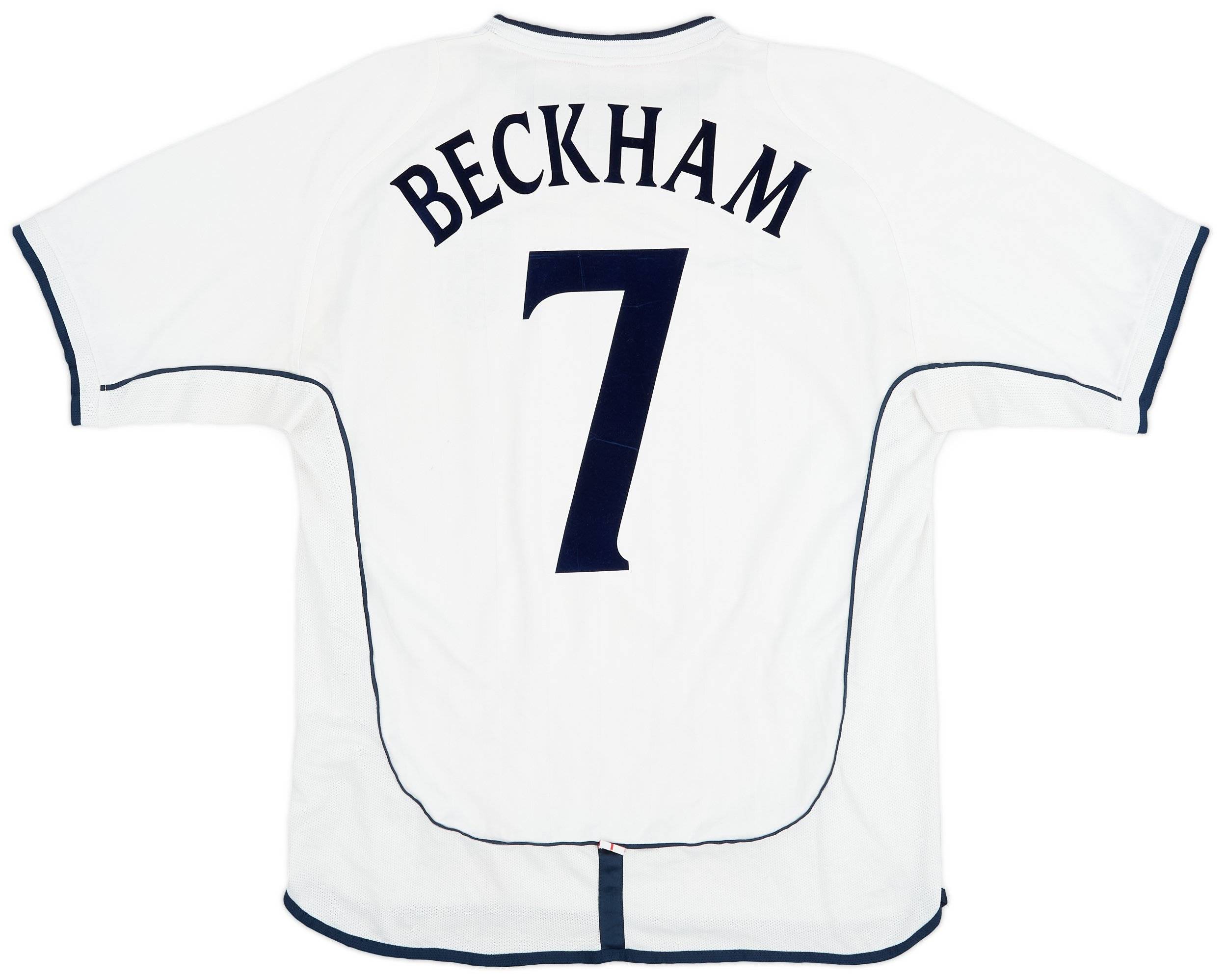 2001-03 England Home Shirt Beckham #7