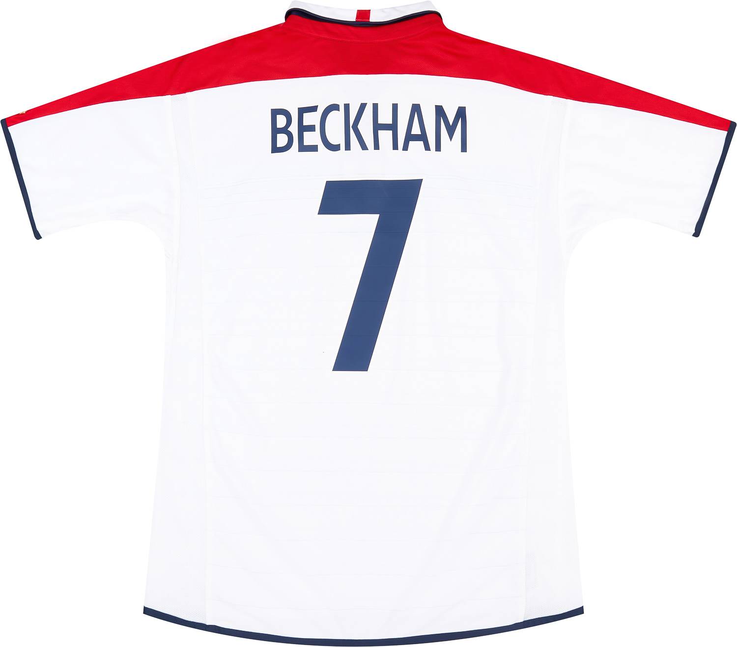 2003-05 England Home Shirt Beckham #7 - 8/10