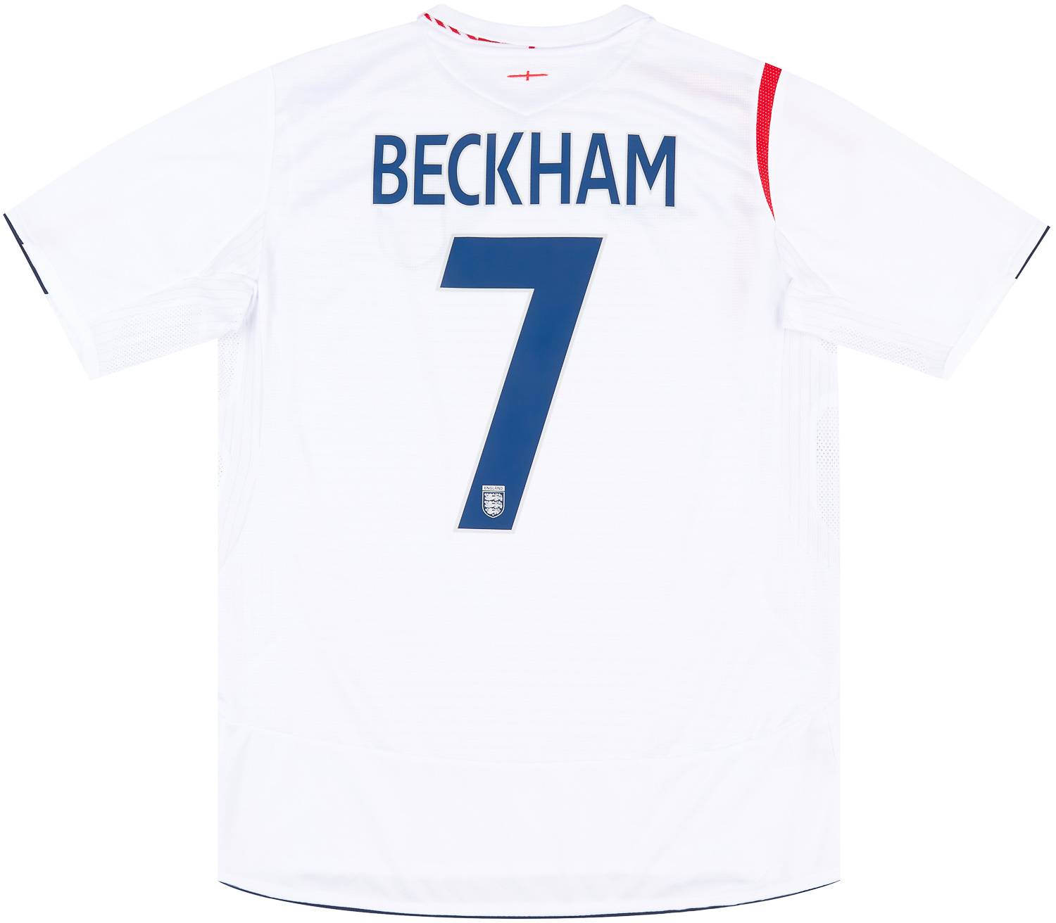 2005-07 England Home Shirt Beckham #7 - 7/10