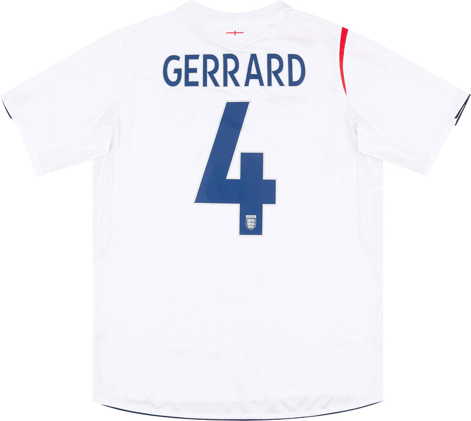 2005-07 England Home Shirt Gerrard #4 - 9/10