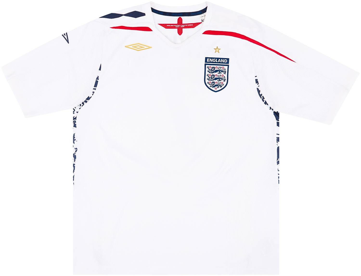 2007-09 England Home Shirt - 5/10 - (XL)
