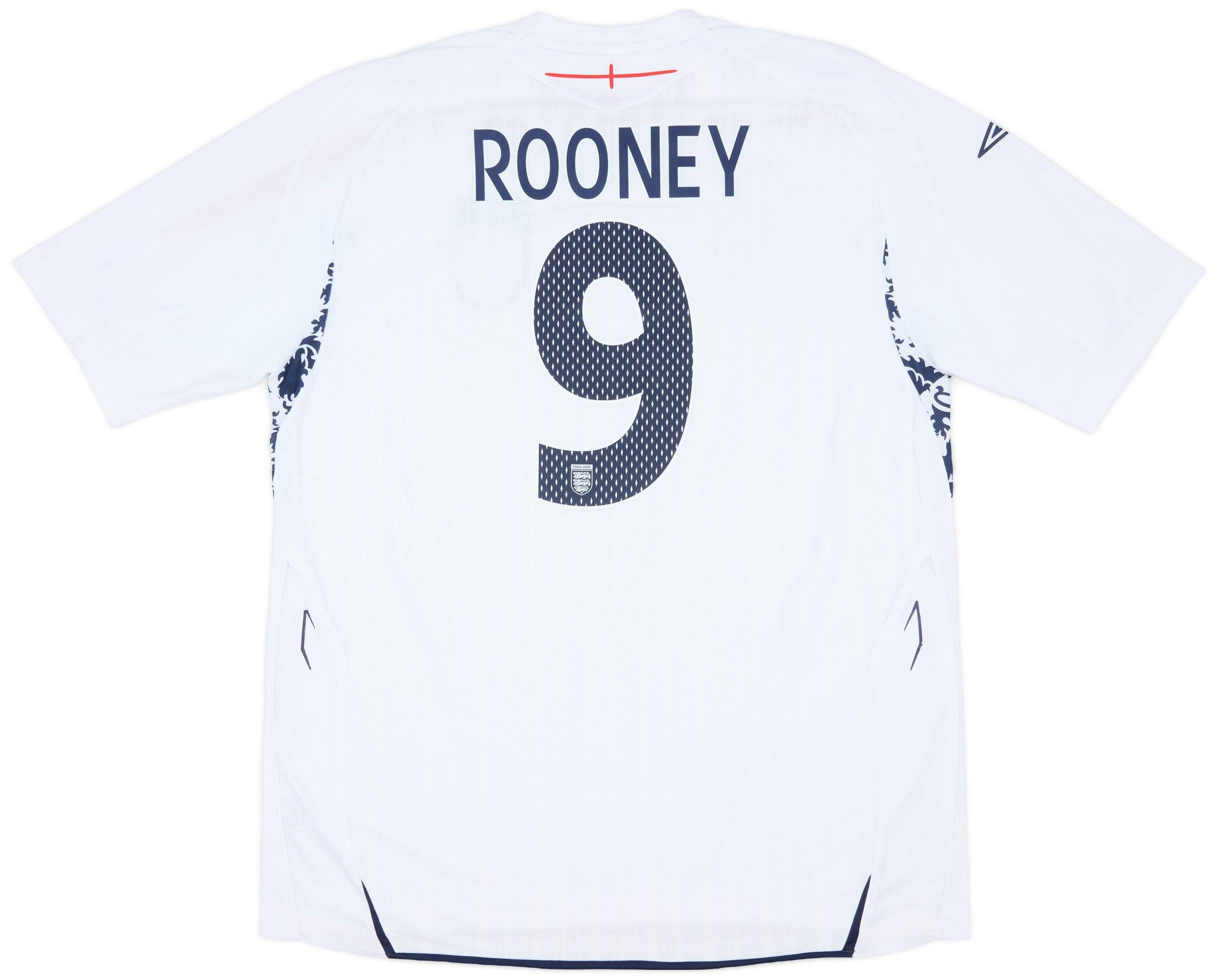 2007-09 England Home Shirt Rooney #9