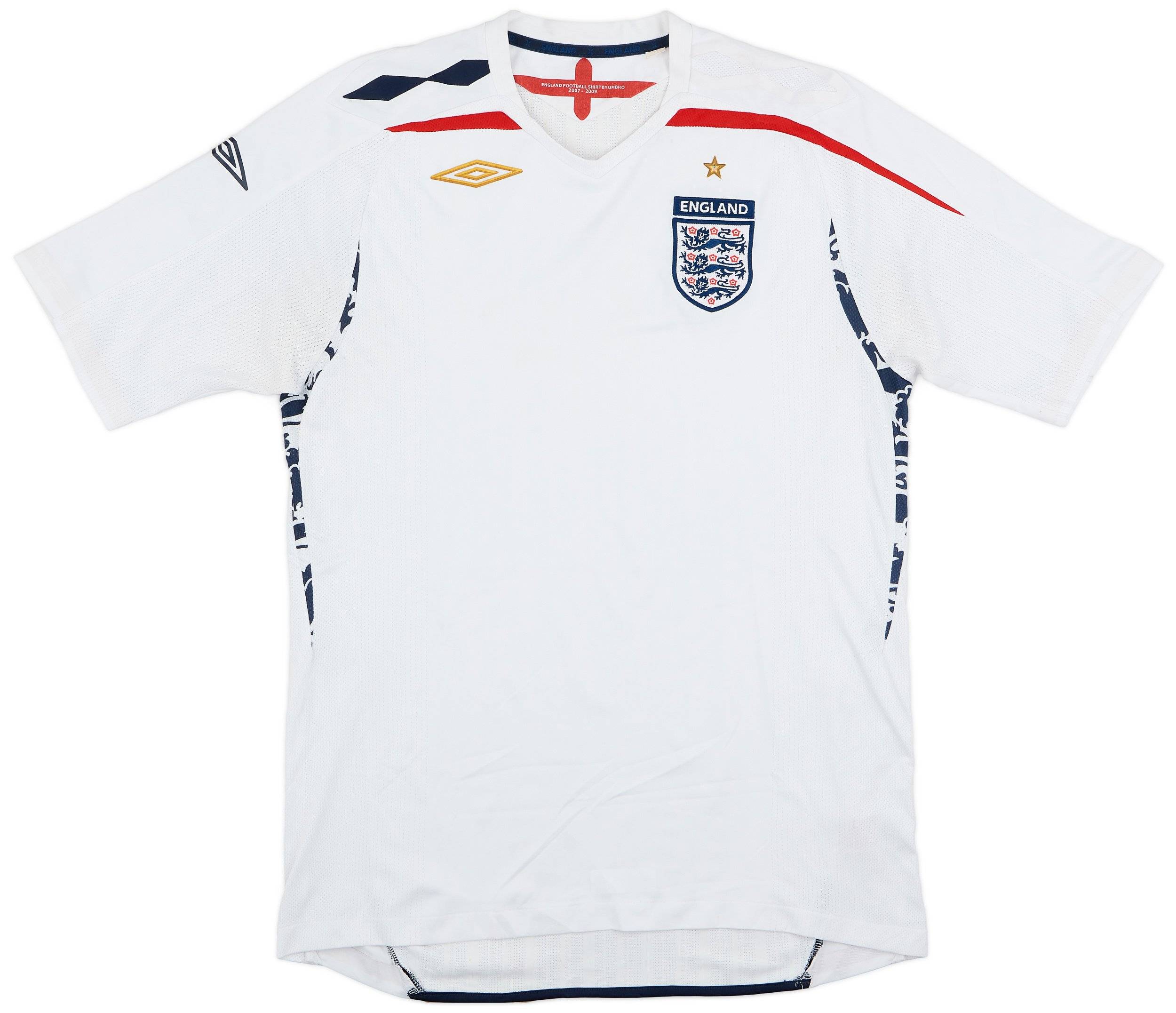 【UMBRO】ゲームシャツ　イングランド代表　2007 イングランド代表 2007 Umbro ホーム半袖 ユニフォーム
