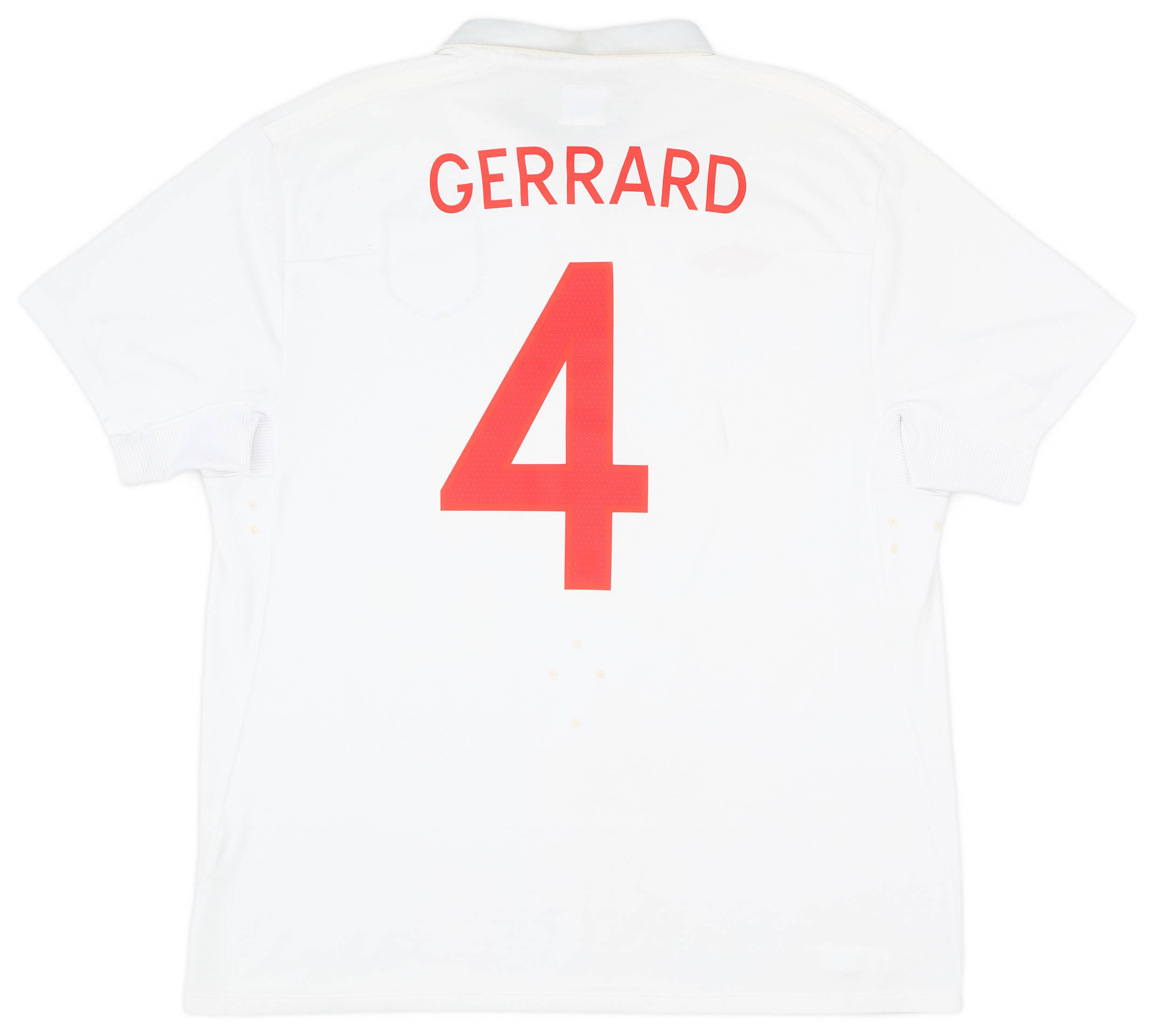 2009-10 England Home Shirt Gerrard #4