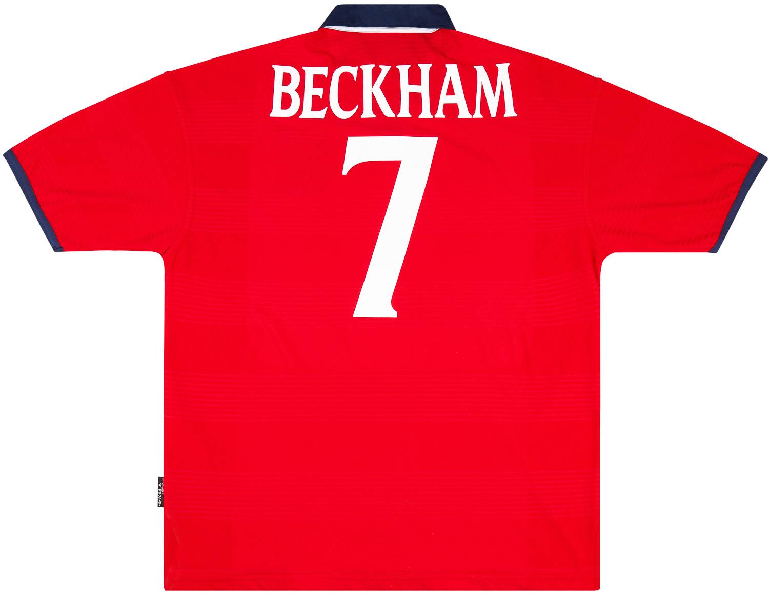 1999-01 England Away Shirt Beckham #7 (Very Good - 6/10)