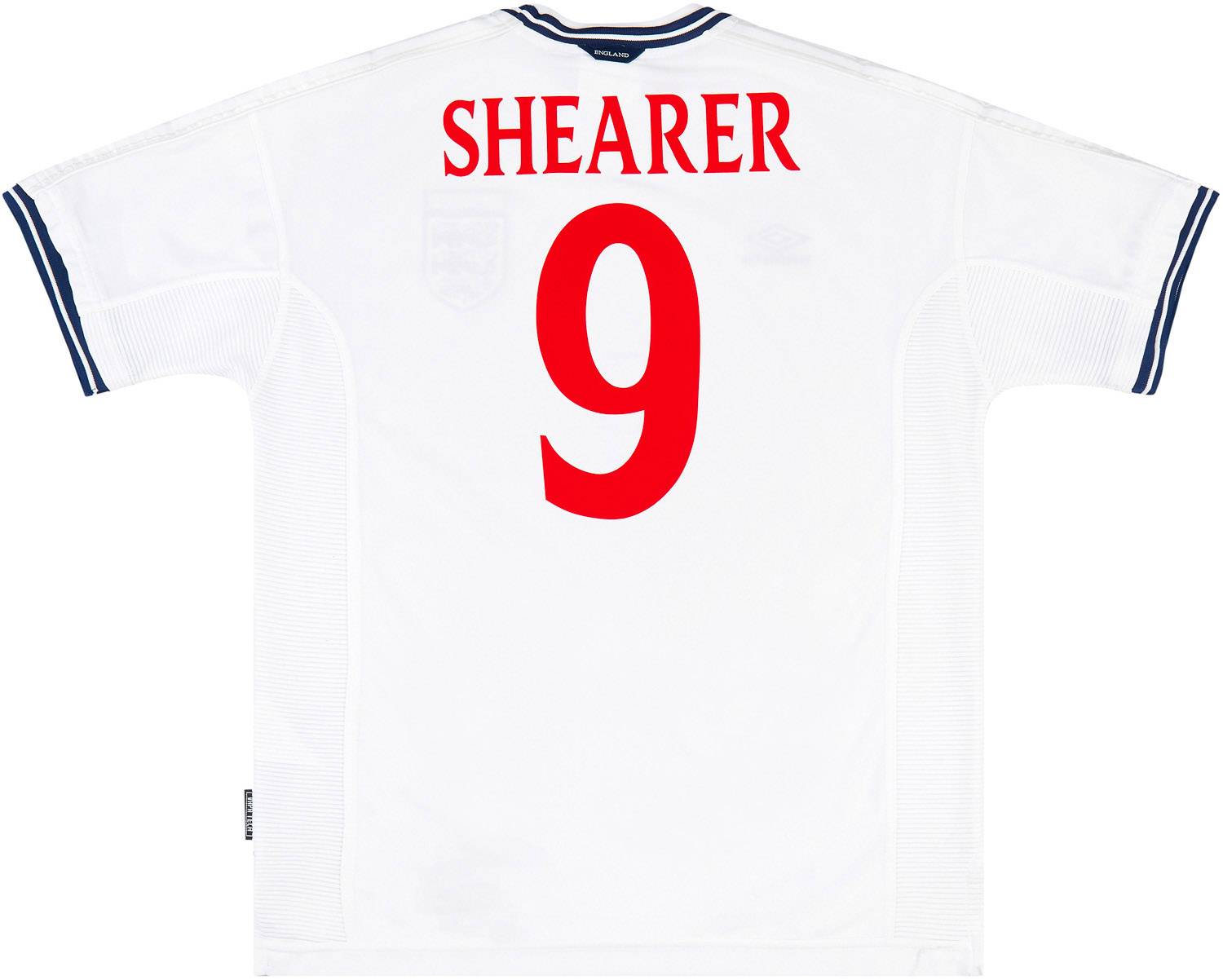 1999-01 England Home Shirt Shearer #9 - 9/10