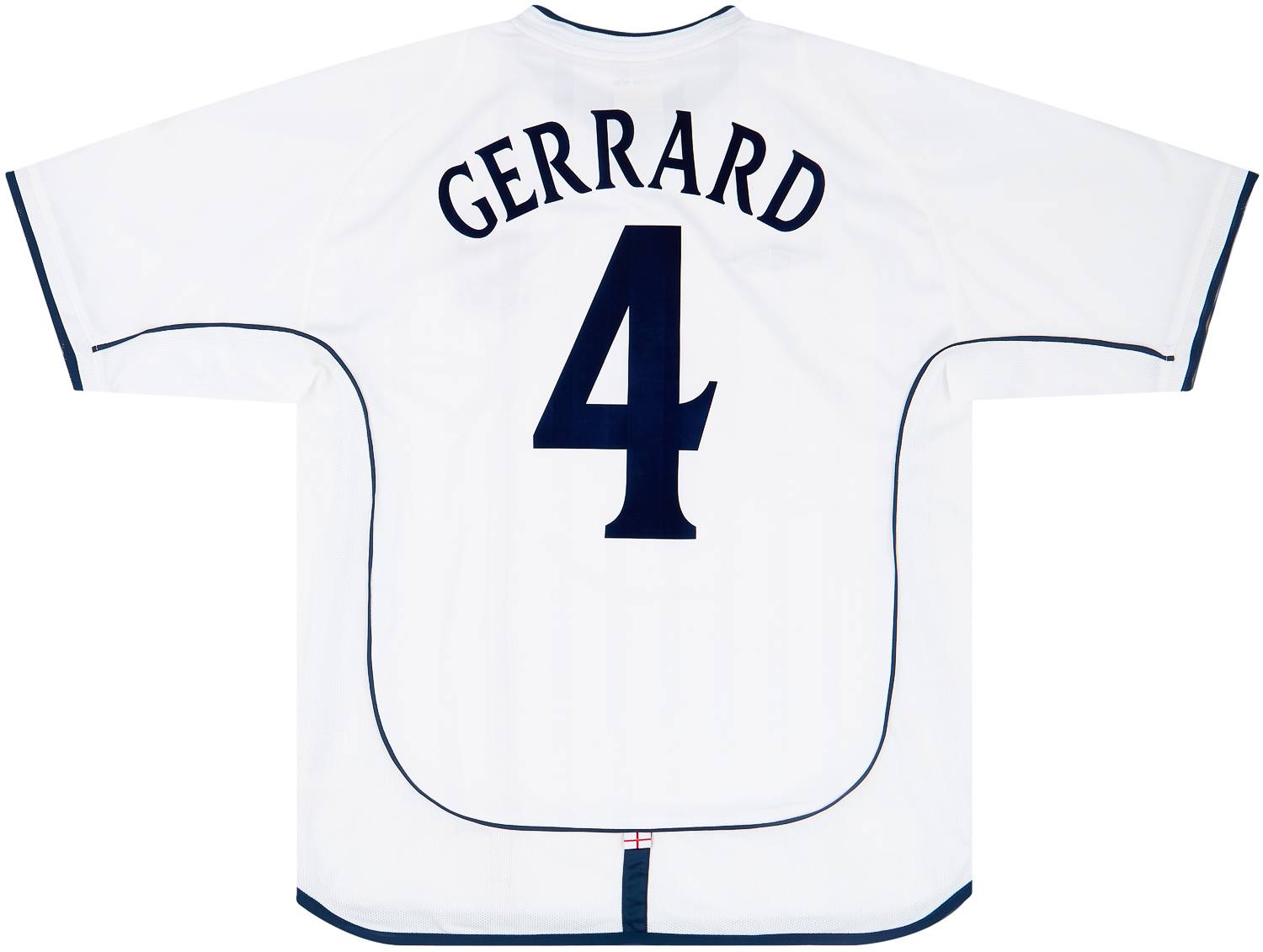 2001-03 England Home Shirt Gerrard #4 - 8/10