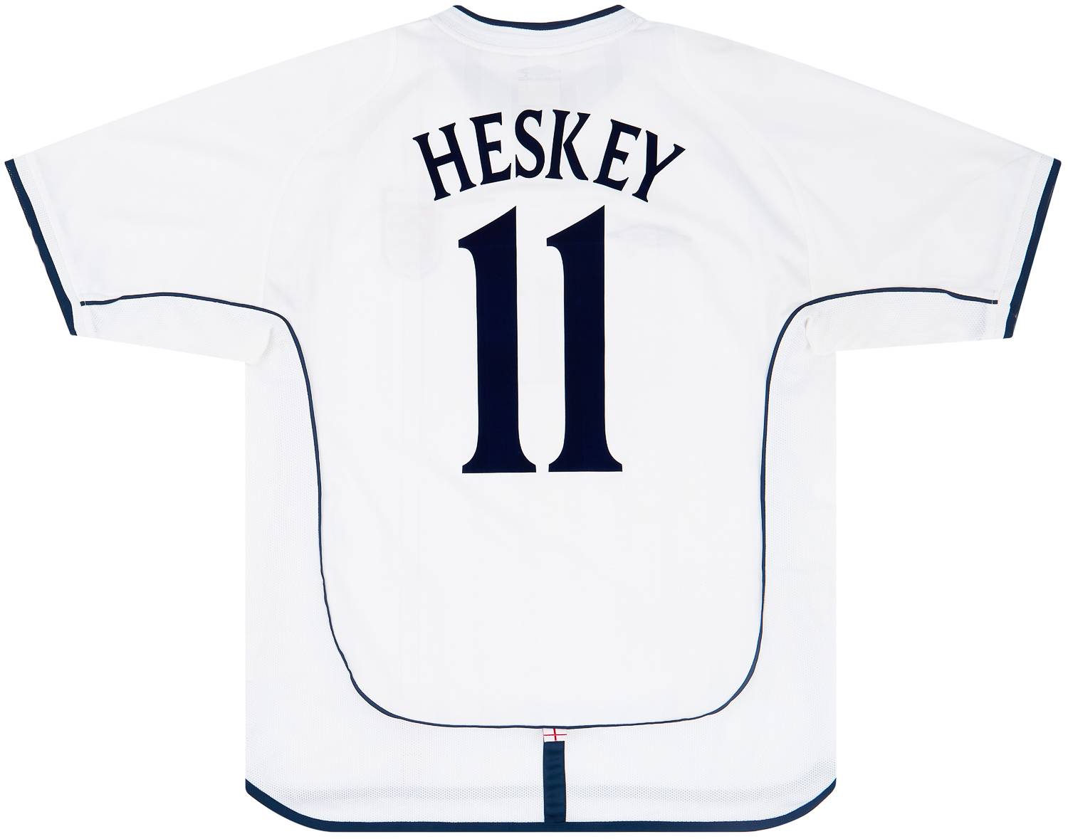 2001-03 England Home Shirt Heskey #11 - 8/10