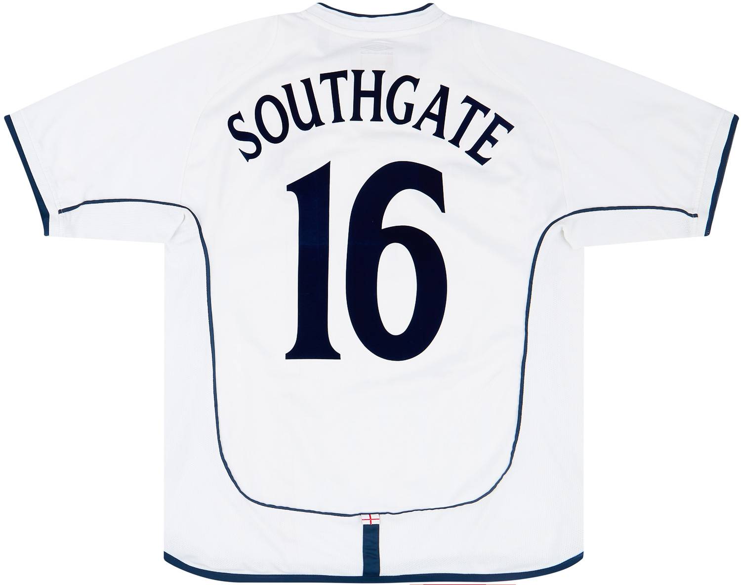 2001-03 England Home Shirt Southgate #16 - 8/10
