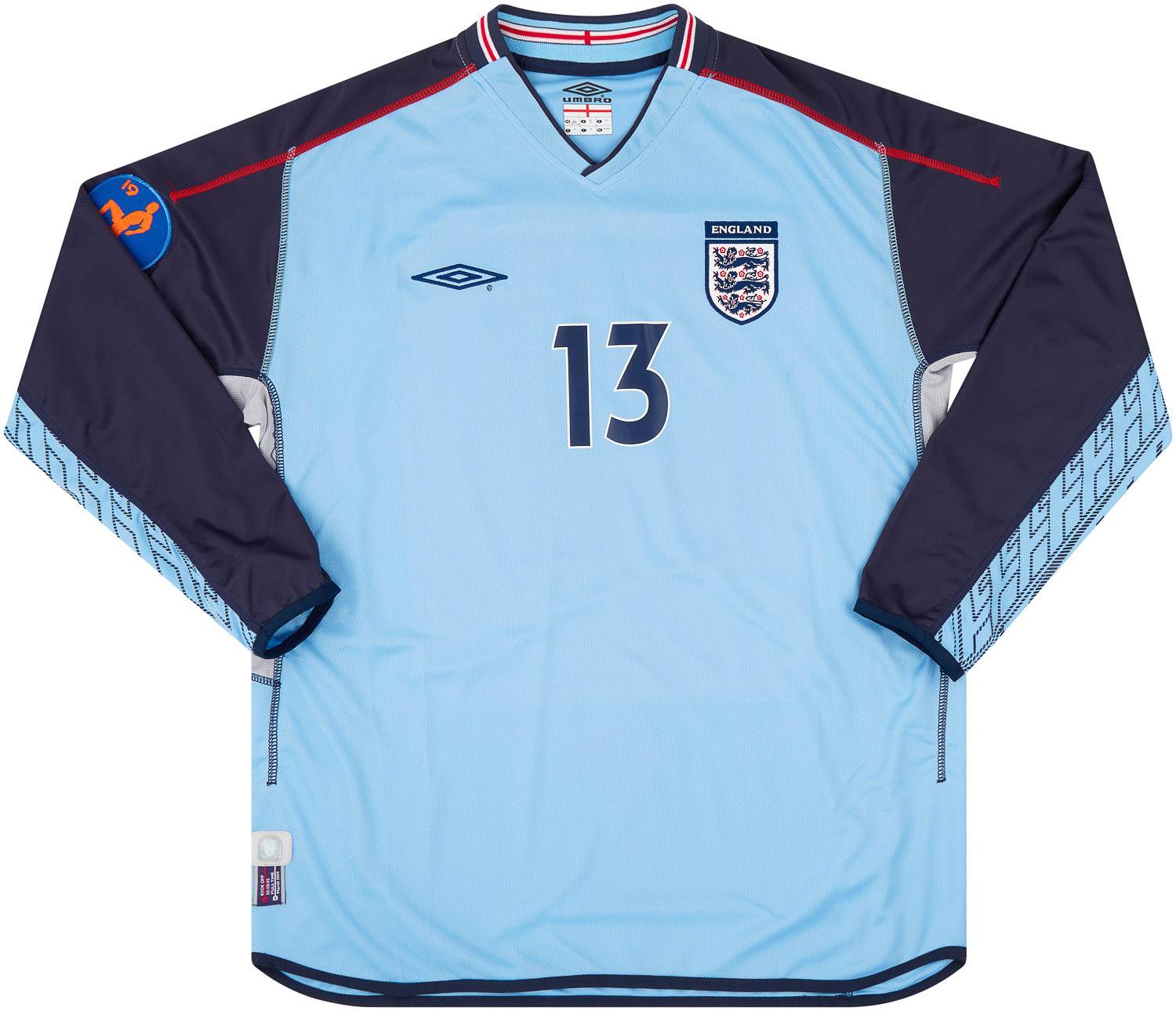 2003 England U-19 European Championship Match Issue GK Shirt #13 (Camp) v France