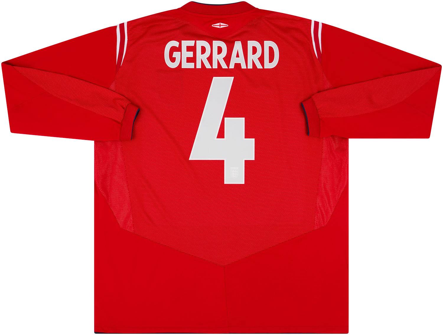 2004-06 England Away L/S Shirt Gerrard #4 - 6/10 - (XXL)