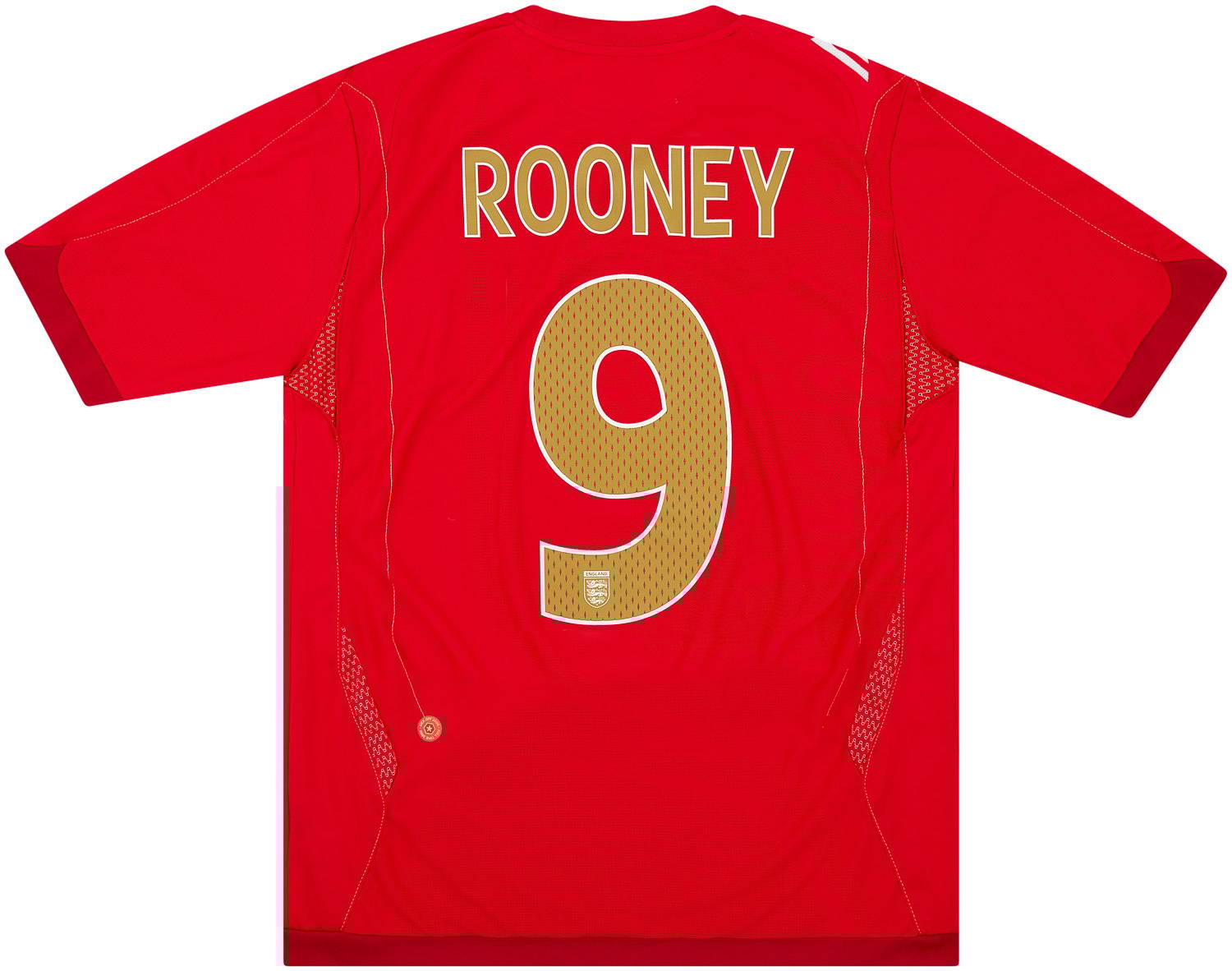 2006-08 England Away Shirt Rooney #9 - 9/10