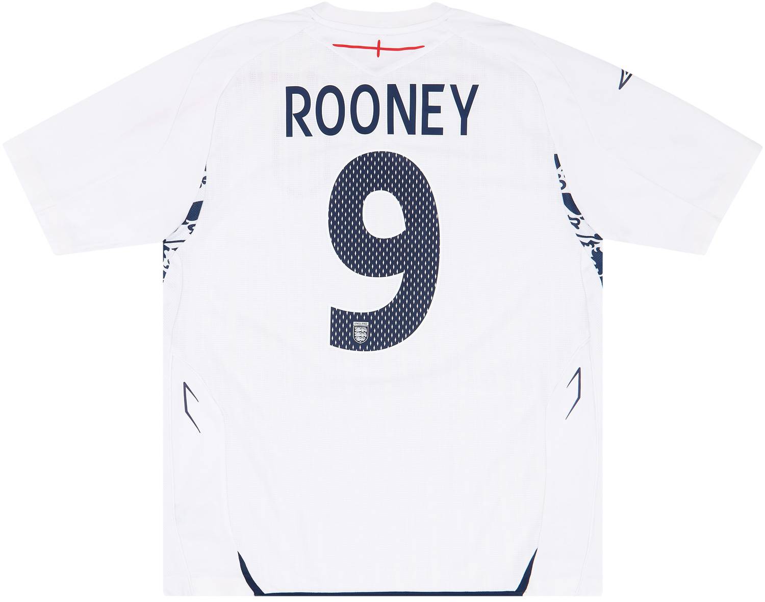 2007-09 England Home Shirt Rooney #9 - 9/10