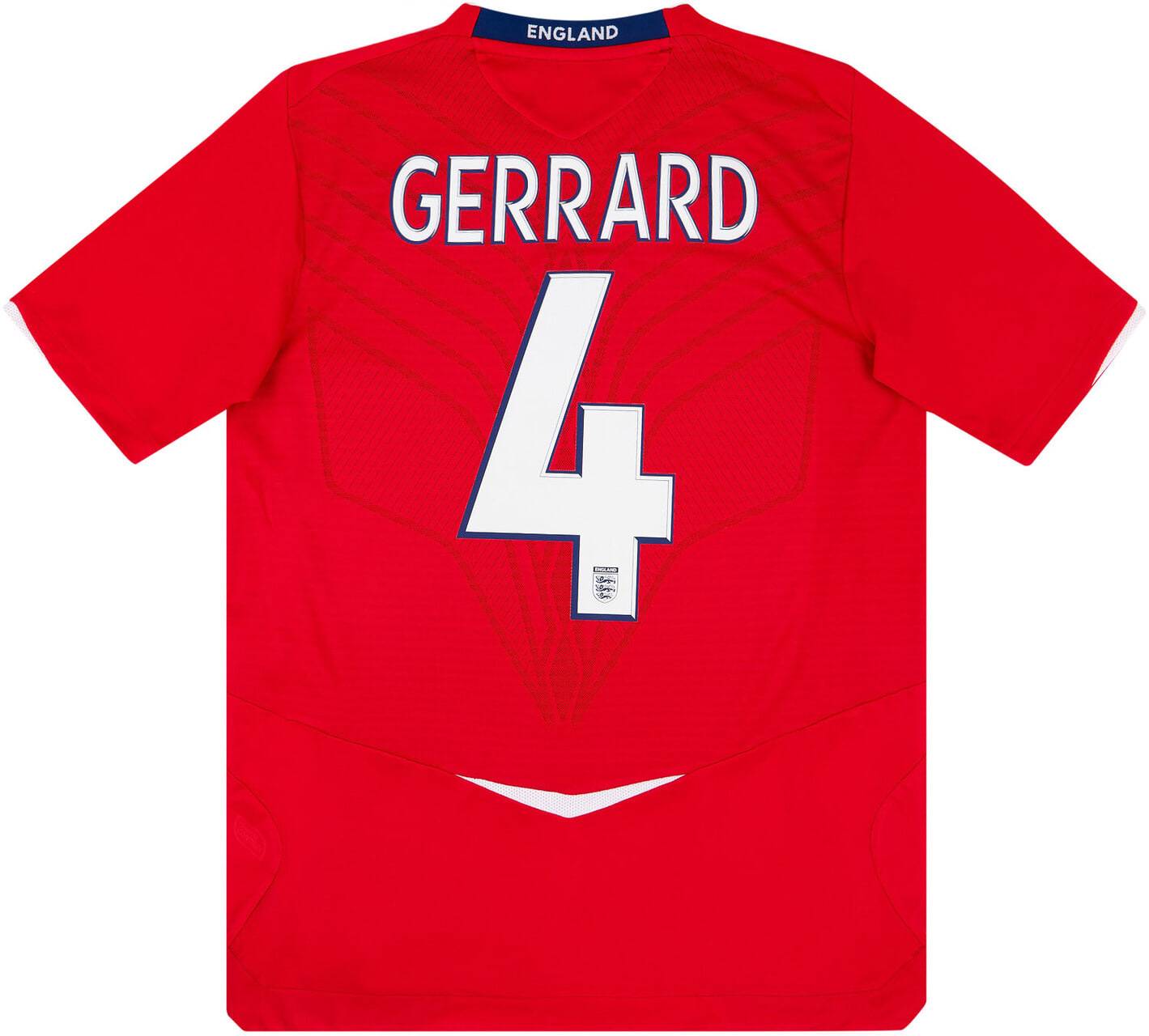 2008-10 England Away Shirt Gerrard #4 - 8/10