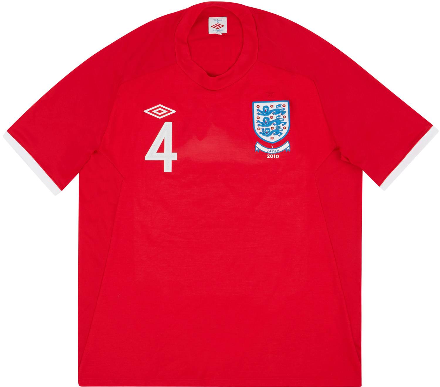2010 England Match Worn Away Shirt Huddlestone #14 (v Japan)