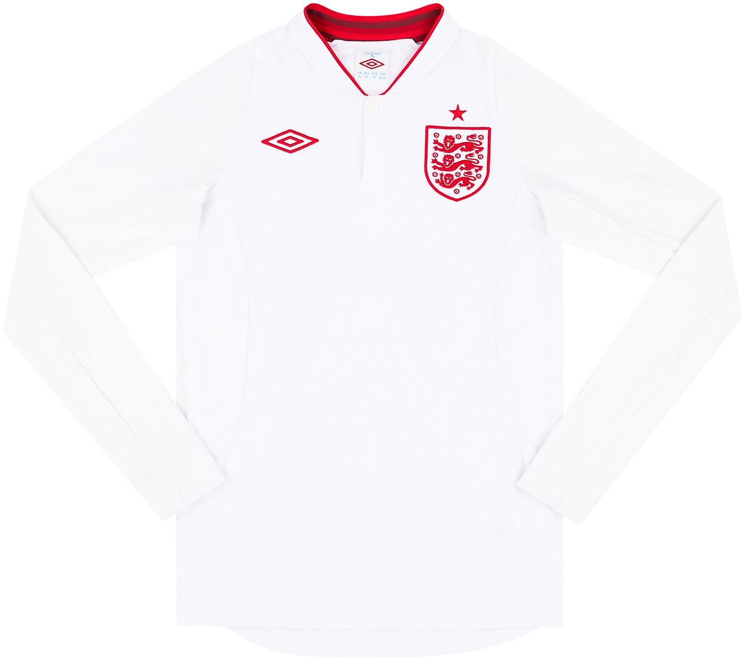 2012-13 England Home L/S Shirt - 6/10 - (XXL)
