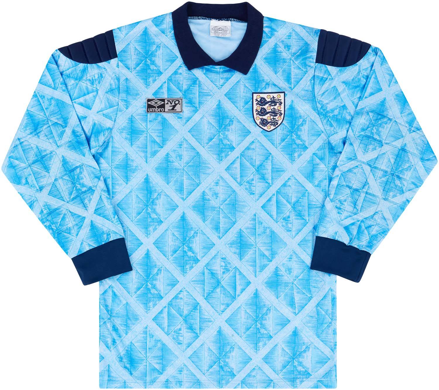 1990-92 England GK Shirt - 8/10 - #1 (Shilton) M