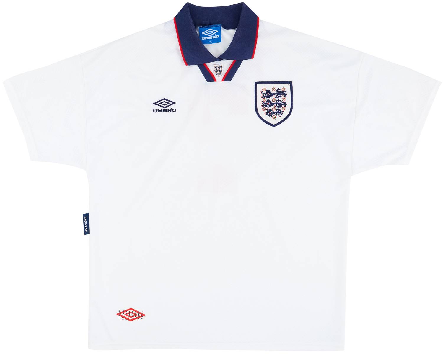 1993-95 England Home Shirt - 8/10 - (XL)