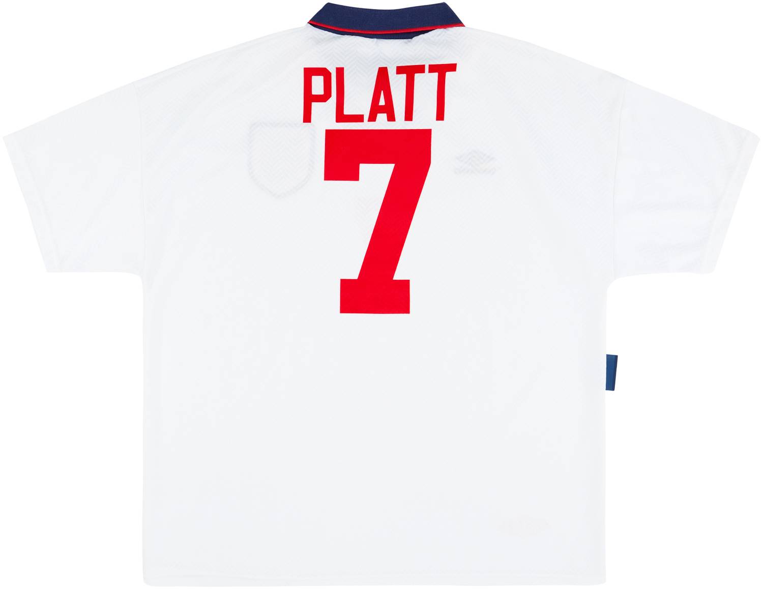 1993-95 England Home Shirt Platt #7 - 8/10 - (XL)