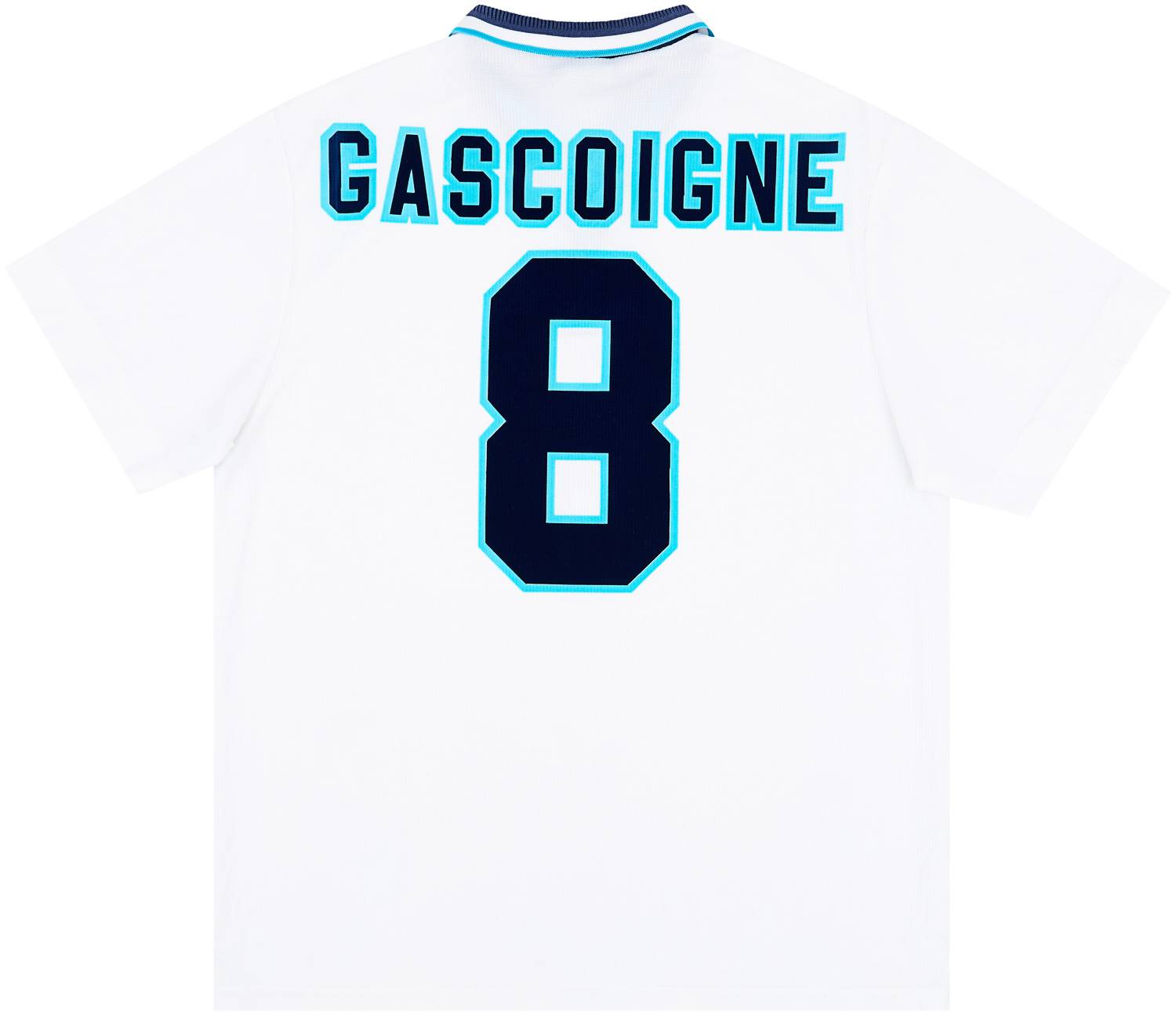 1995-97 England Home Shirt Gascoigne #8 - 6/10 - (XL)