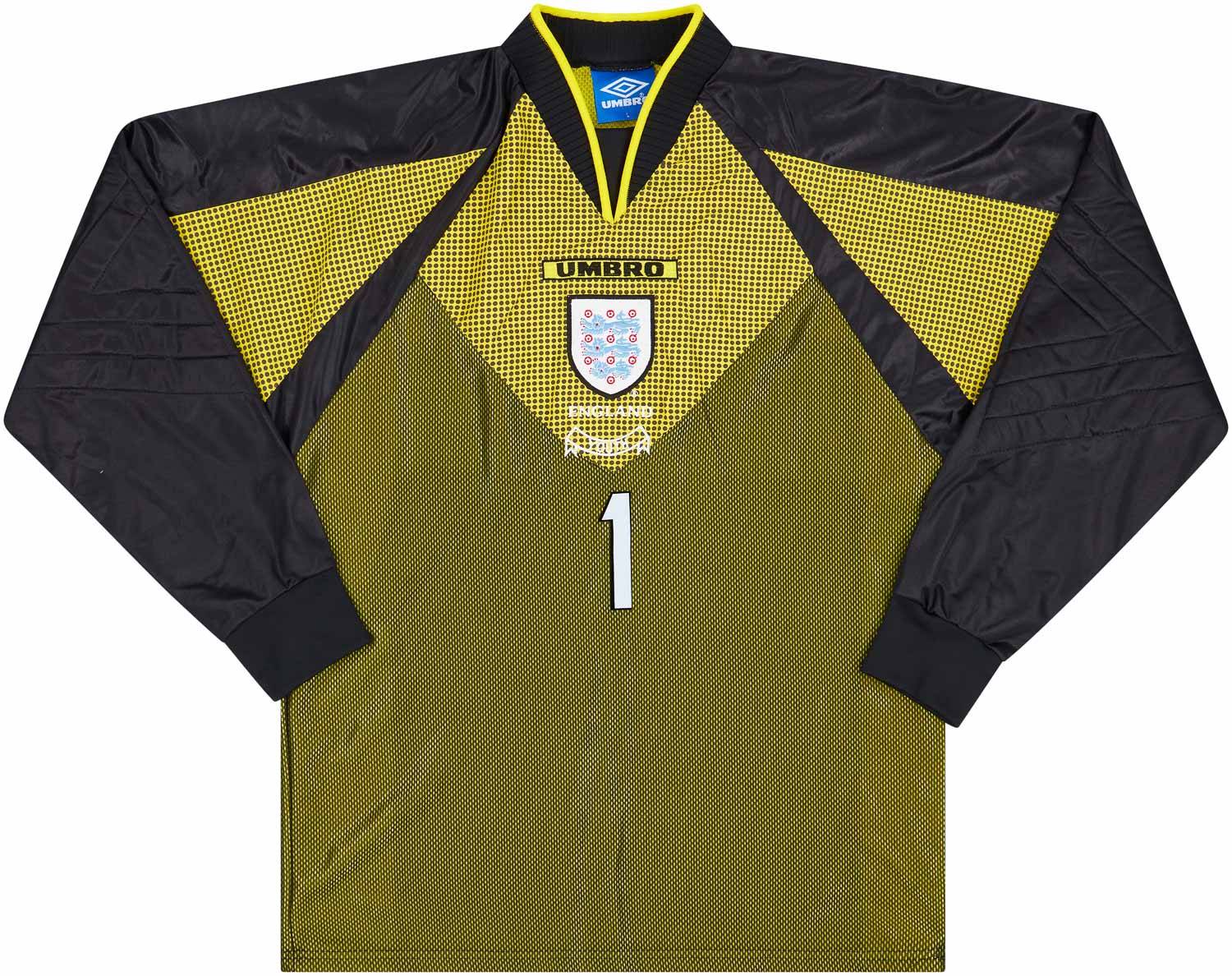 1998-99 England U-18 Match Issue GK Shirt #1 (Evans)