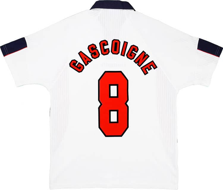 1997-99 England Home Shirt Gascoigne #8 - 8/10 - (XL)