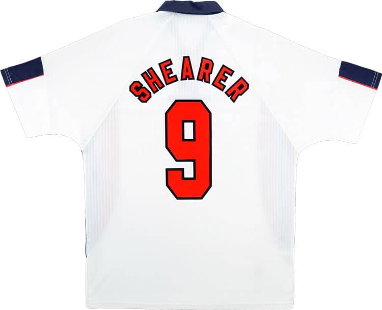 1997-99 England Home Shirt Shearer #9 - 8/10 - (XL)