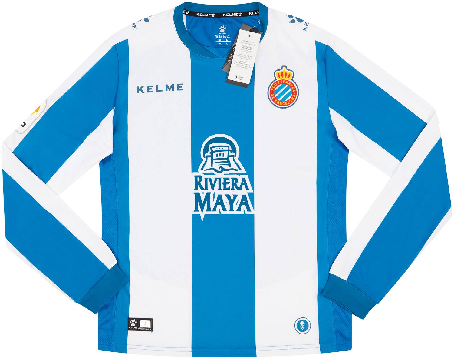 2018-19 Espanyol Home L/S Shirt - NEW