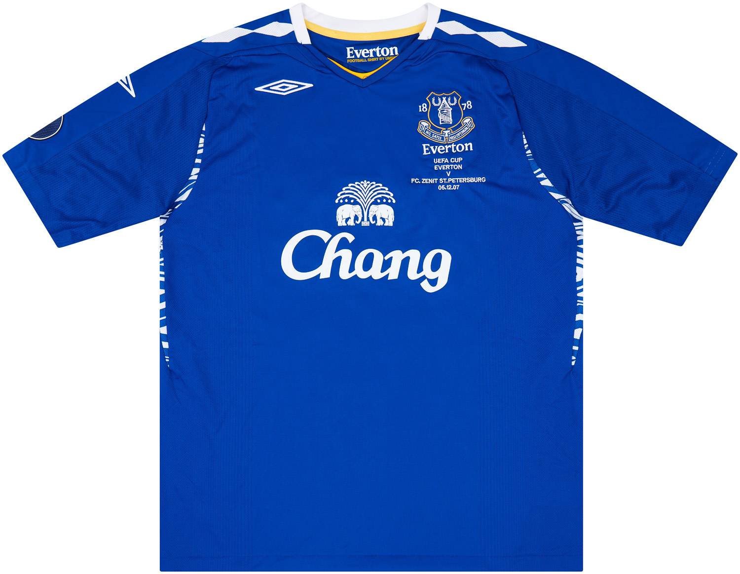 2007-08 Everton Match Issue UEFA Cup Home Shirt Boyle #29 (v Zenit)