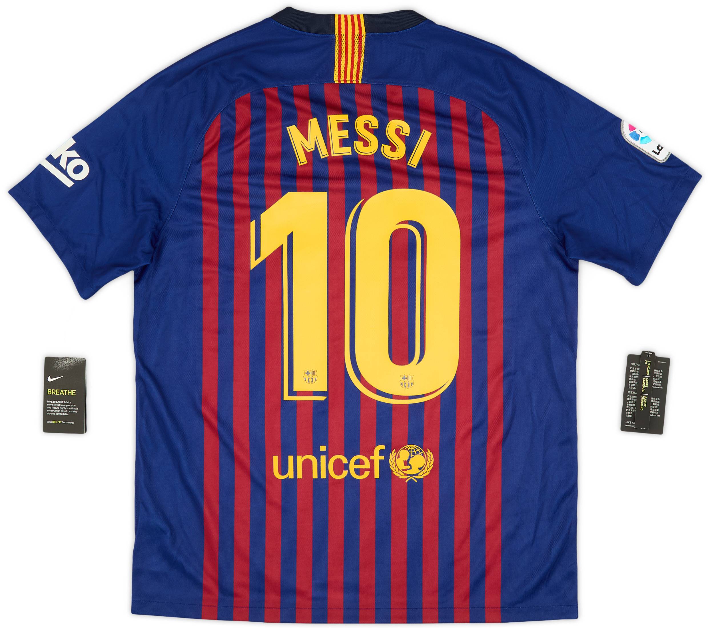 2018 19 Barcelona Home Shirt Messi 10 L