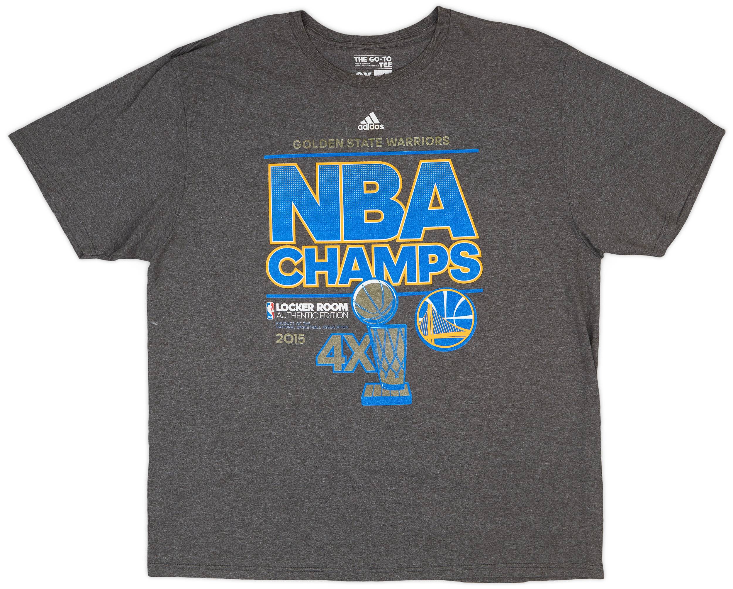 2015 Golden State Warriors NBA Champs adidas Tee - 8/10 - (XXL)