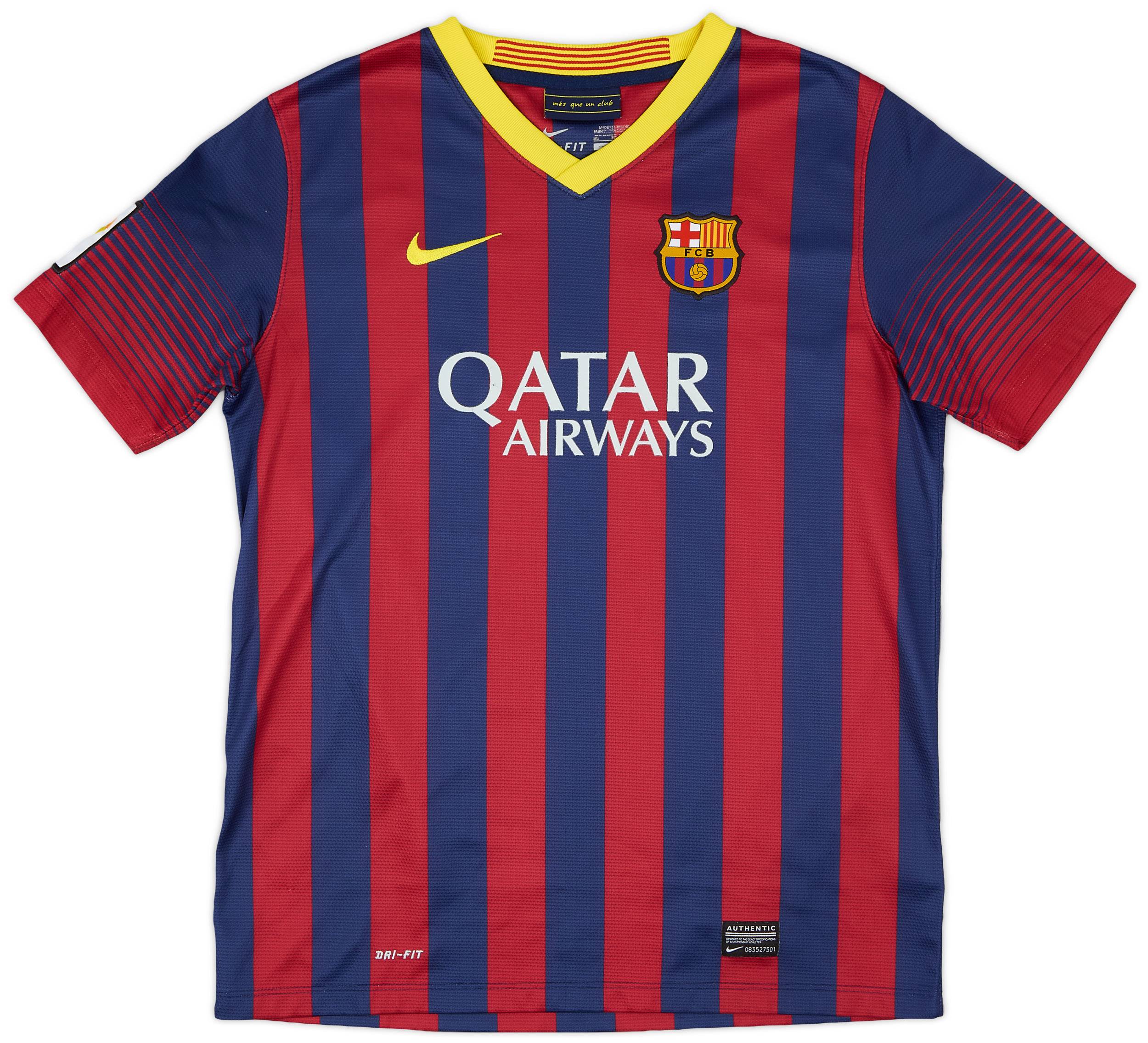 2013-14 Barcelona Home Shirt - 7/10 - (XL.Boys)