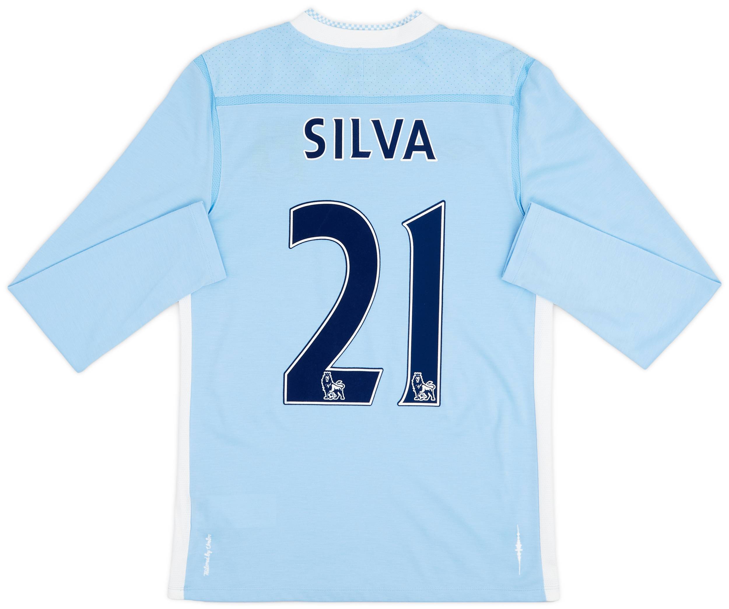 2011-12 Manchester City Home L/S Shirt Silva #21 - 10/10 - (S)