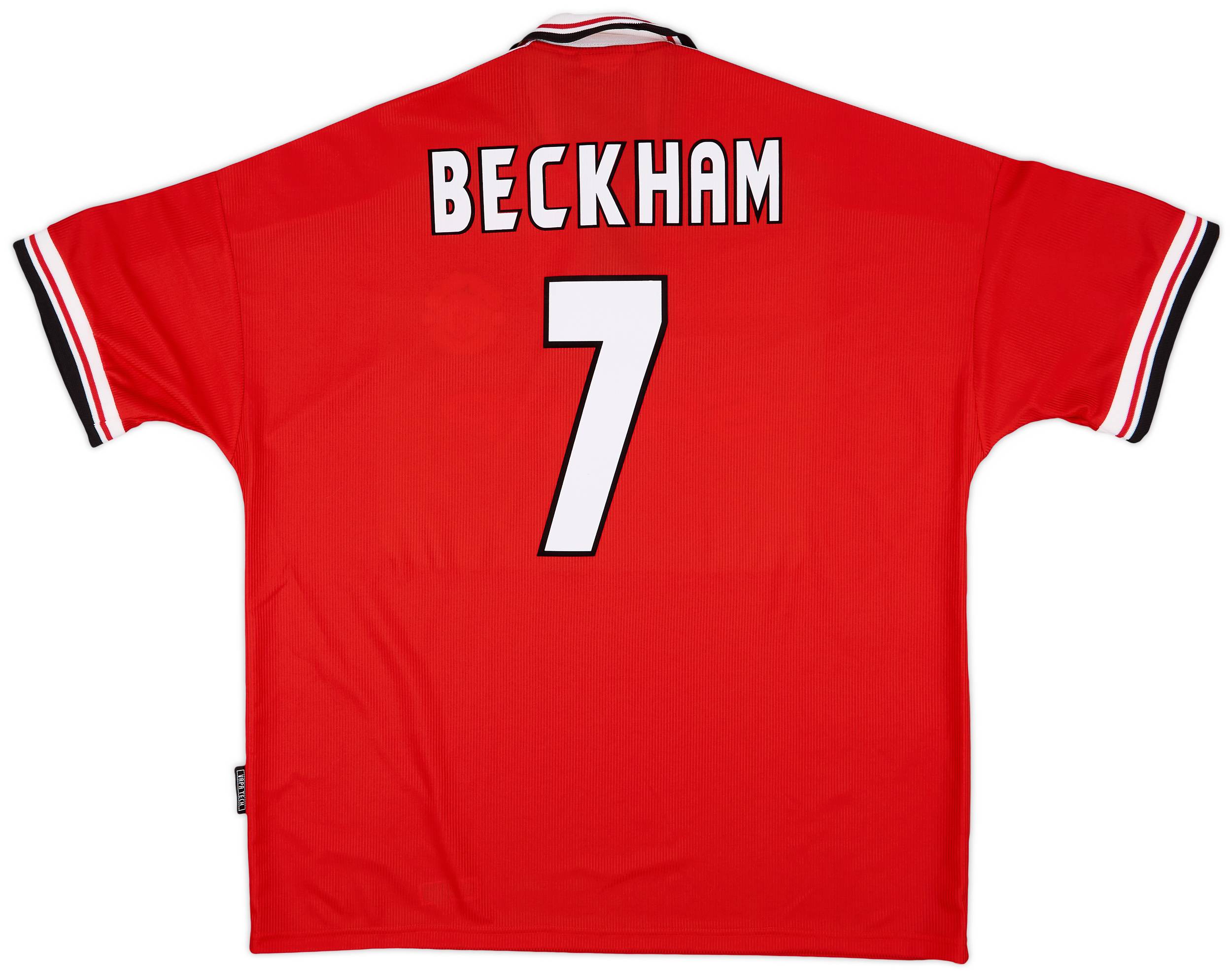 1998-00 Manchester United Home Shirt Beckham #7 - 8/10 - (XXL)