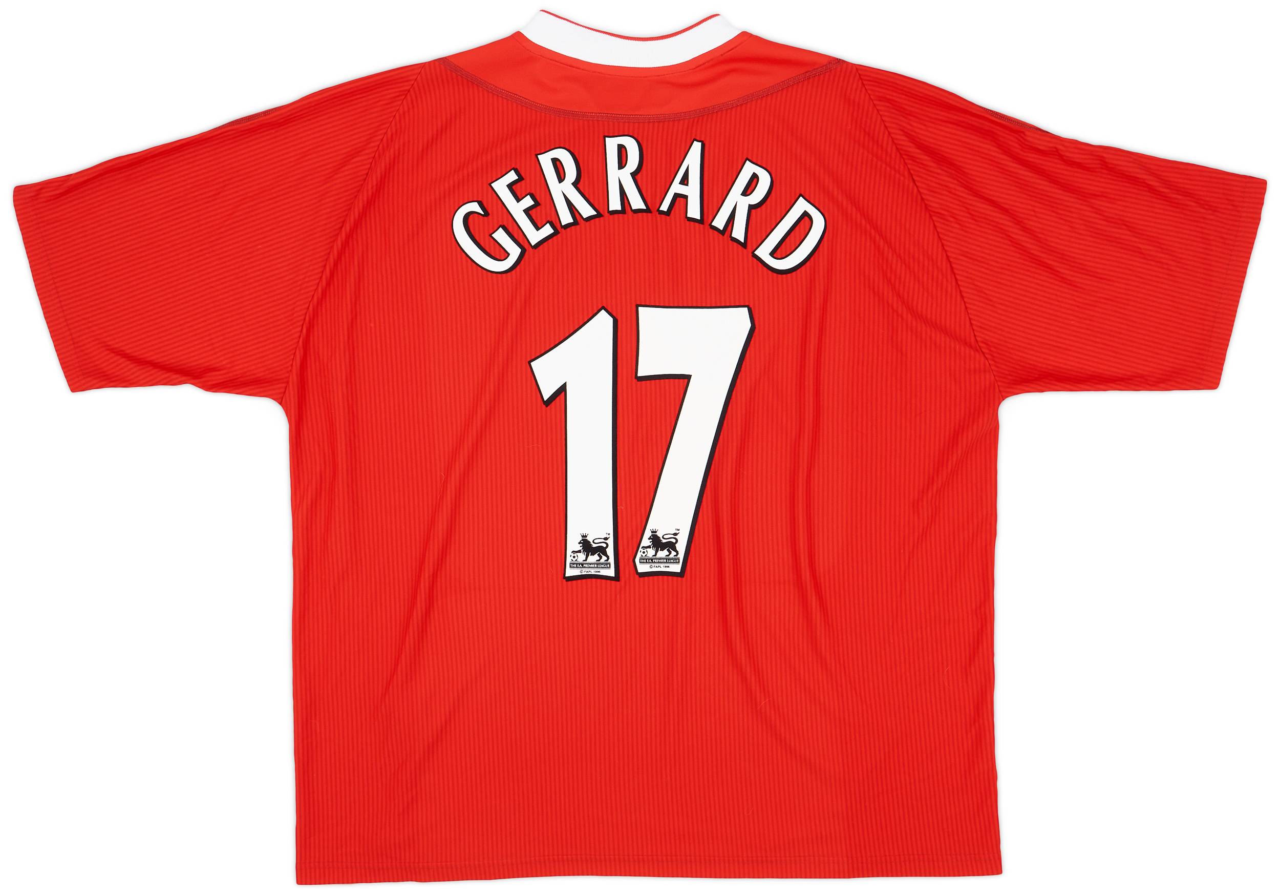 2002-04 Liverpool Home Shirt Gerrard #17 - 9/10 - (XXL)