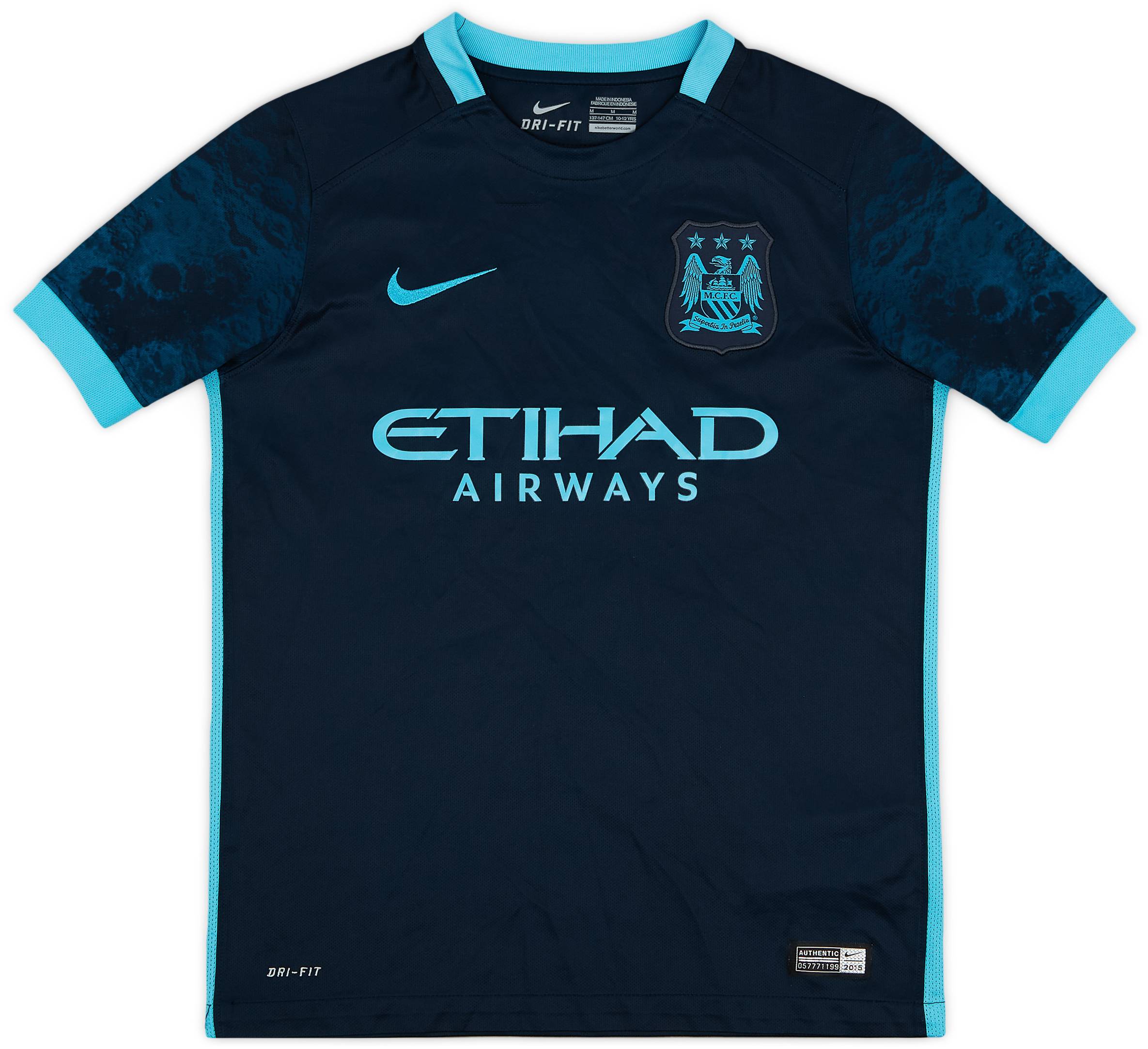 2015-16 Manchester City Away Shirt Kun Aguero #10 - 8/10