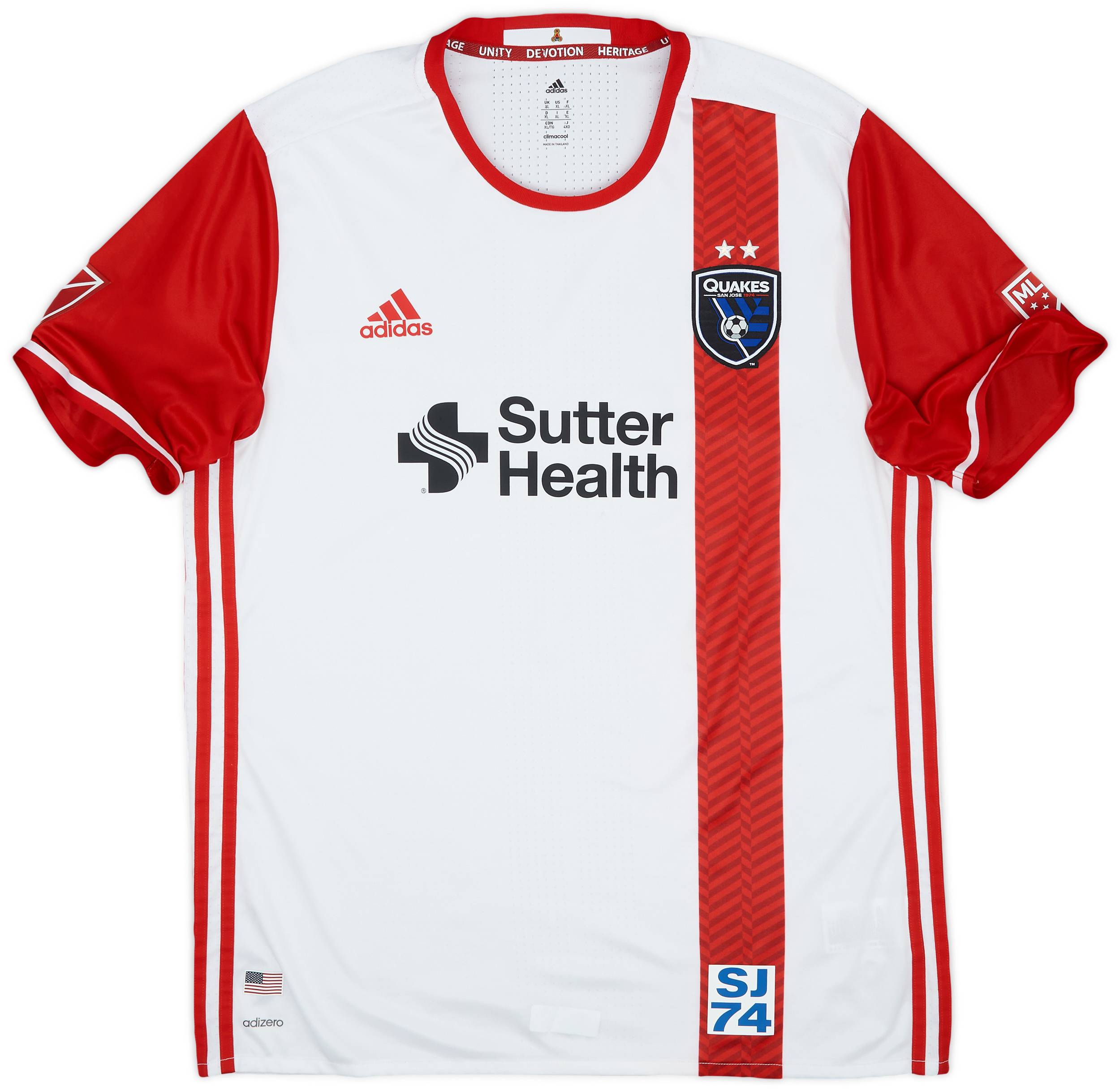 2016-17 San Jose Earthquakes Authentic Away Shirt - 7/10 - (XL)
