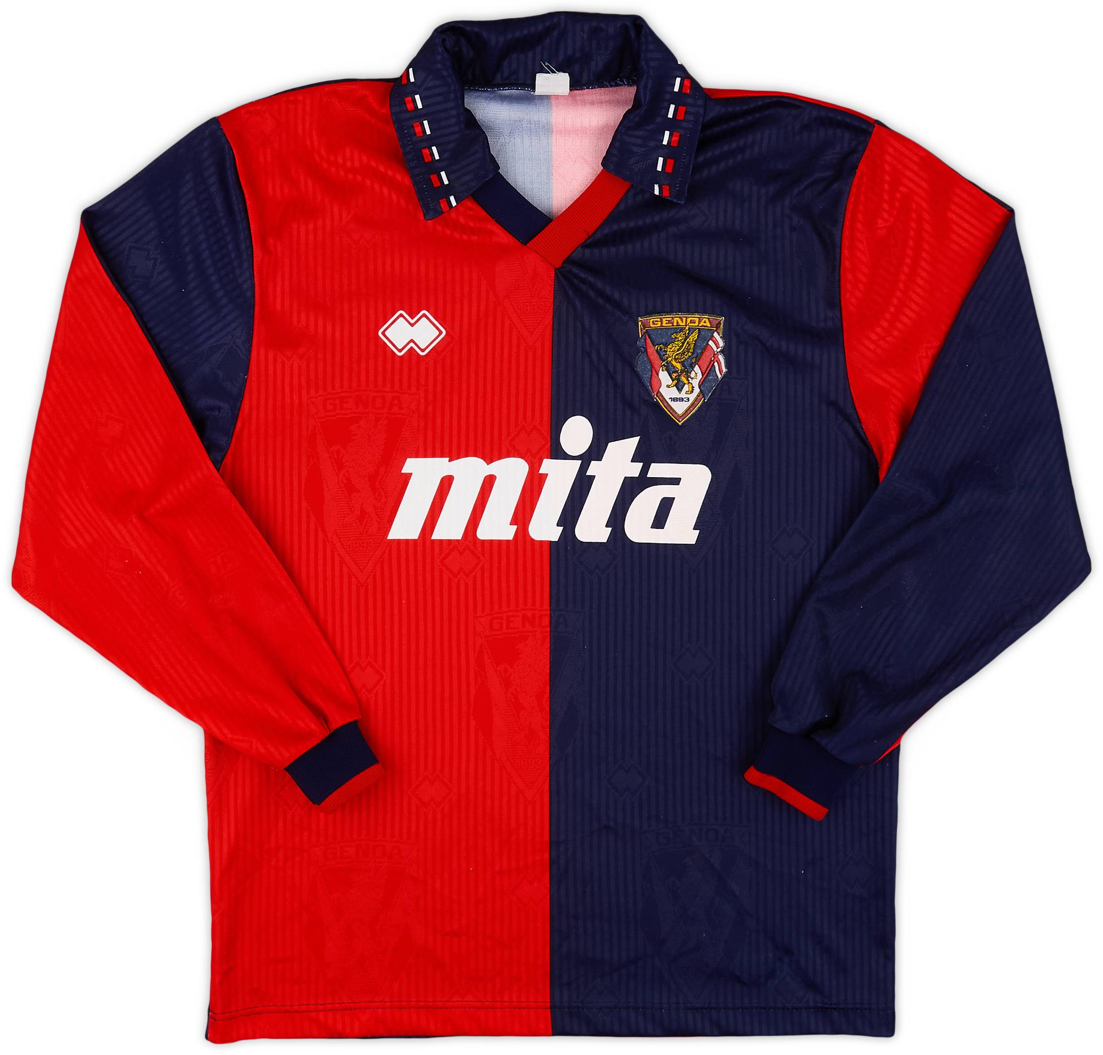 1991-92 Genoa Home L/S Shirt - 8/10 - (M)