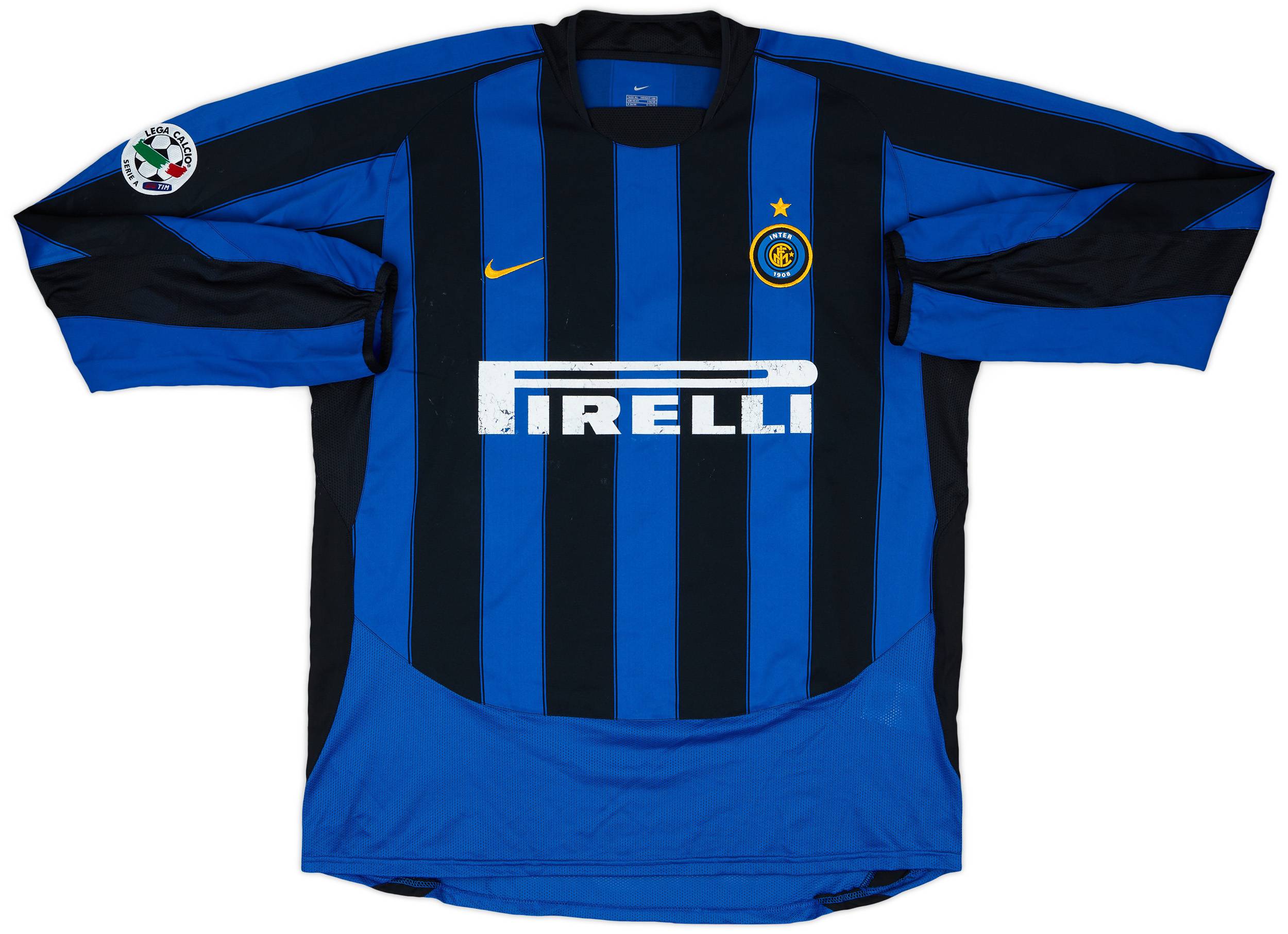 2003-04 Inter Milan Match Issue Home L/S Shirt Stankovic #11