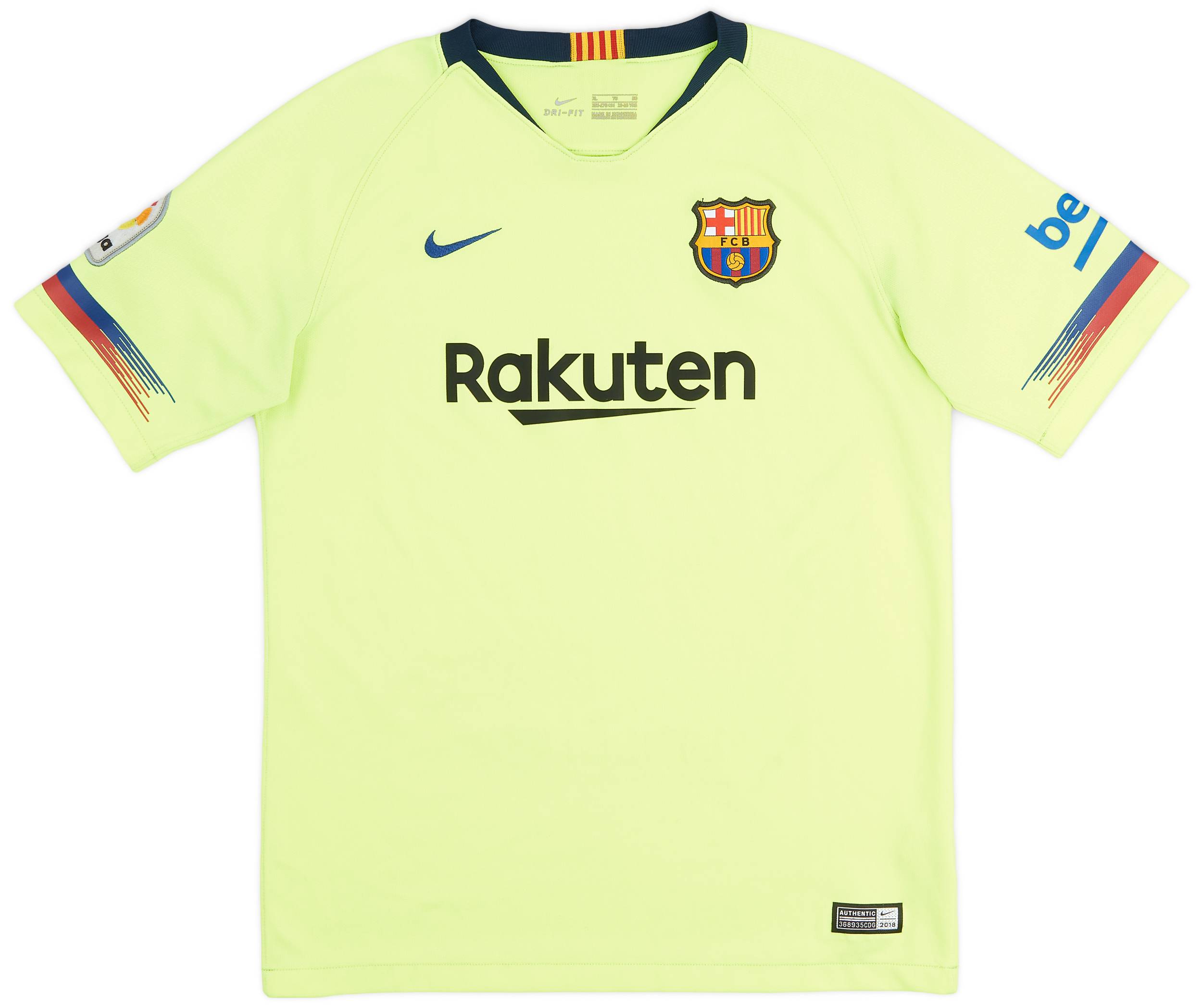 2018 19 Barcelona Away Shirt 6 10 XL.Boys
