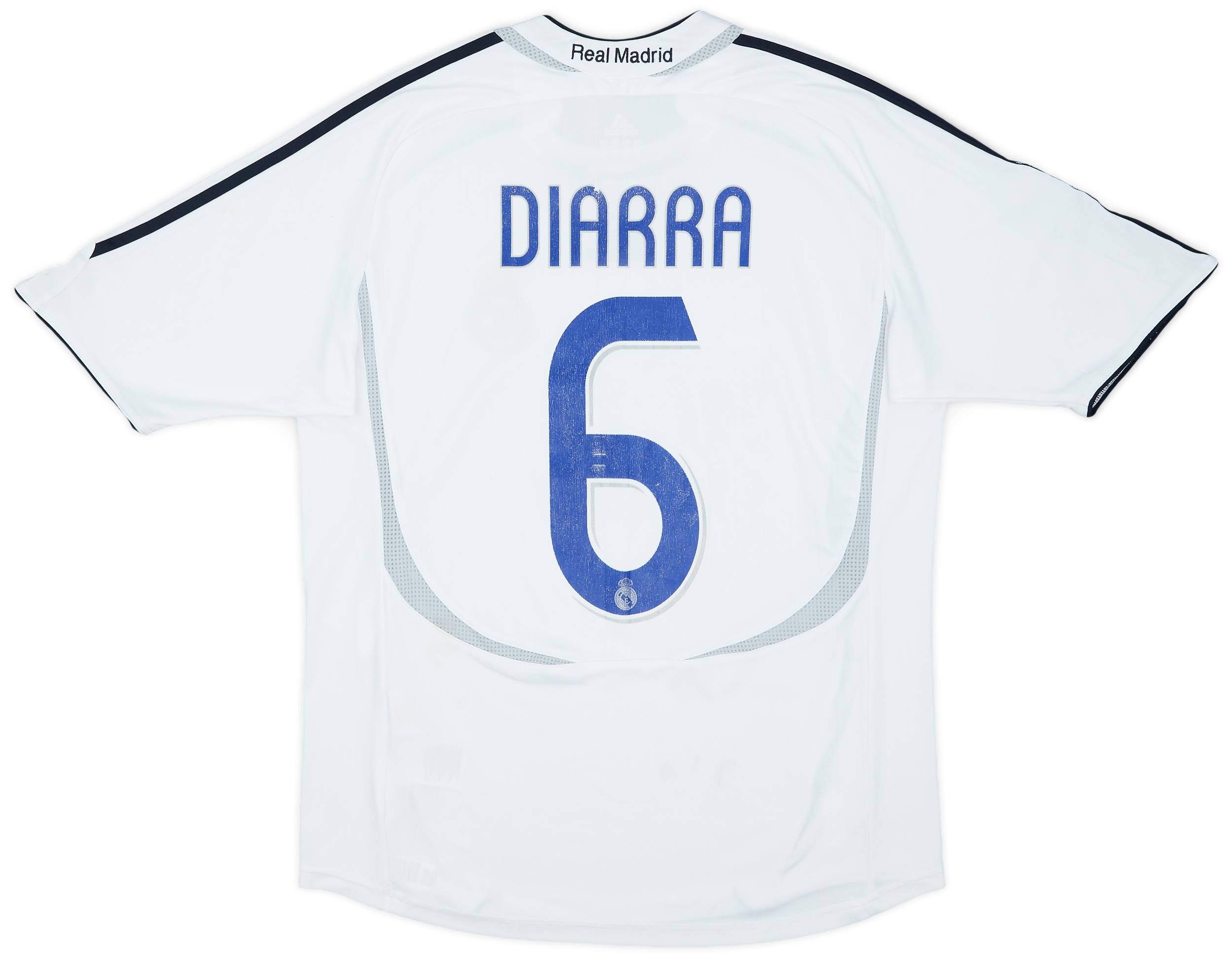 2006-07 Real Madrid Home Shirt Diarra #6 - 6/10 - (XL.Boys)