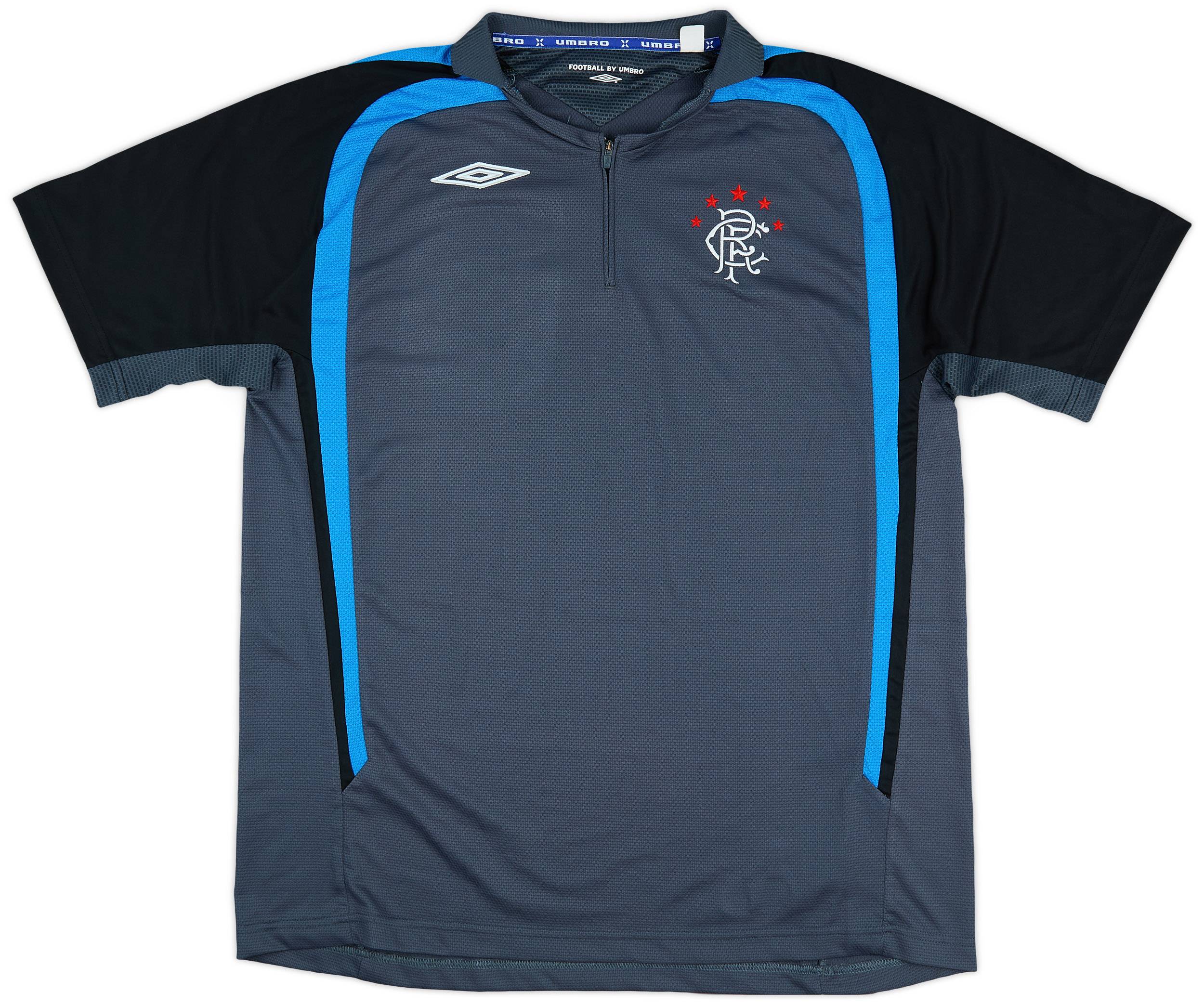 激安スーパーの“売上対決” - Shirt Training Zip 1/4 Umbro Rangers 2006-07 9/10 (L) - ウェア