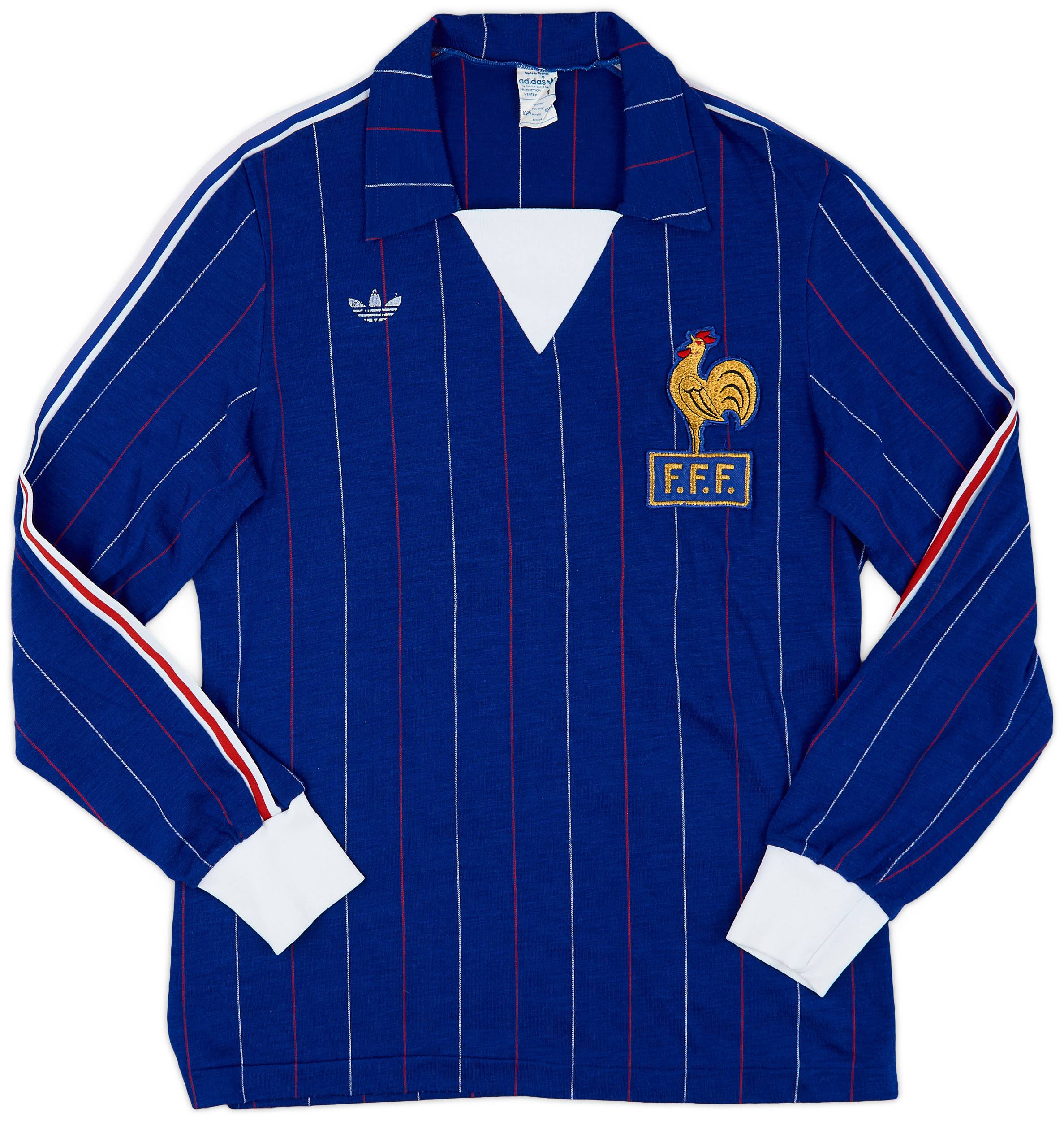 ウェア 1980-82 France  L/S Shirt - 8/10 1980-82 France Home L/S Shirt - 8/10 - (M)