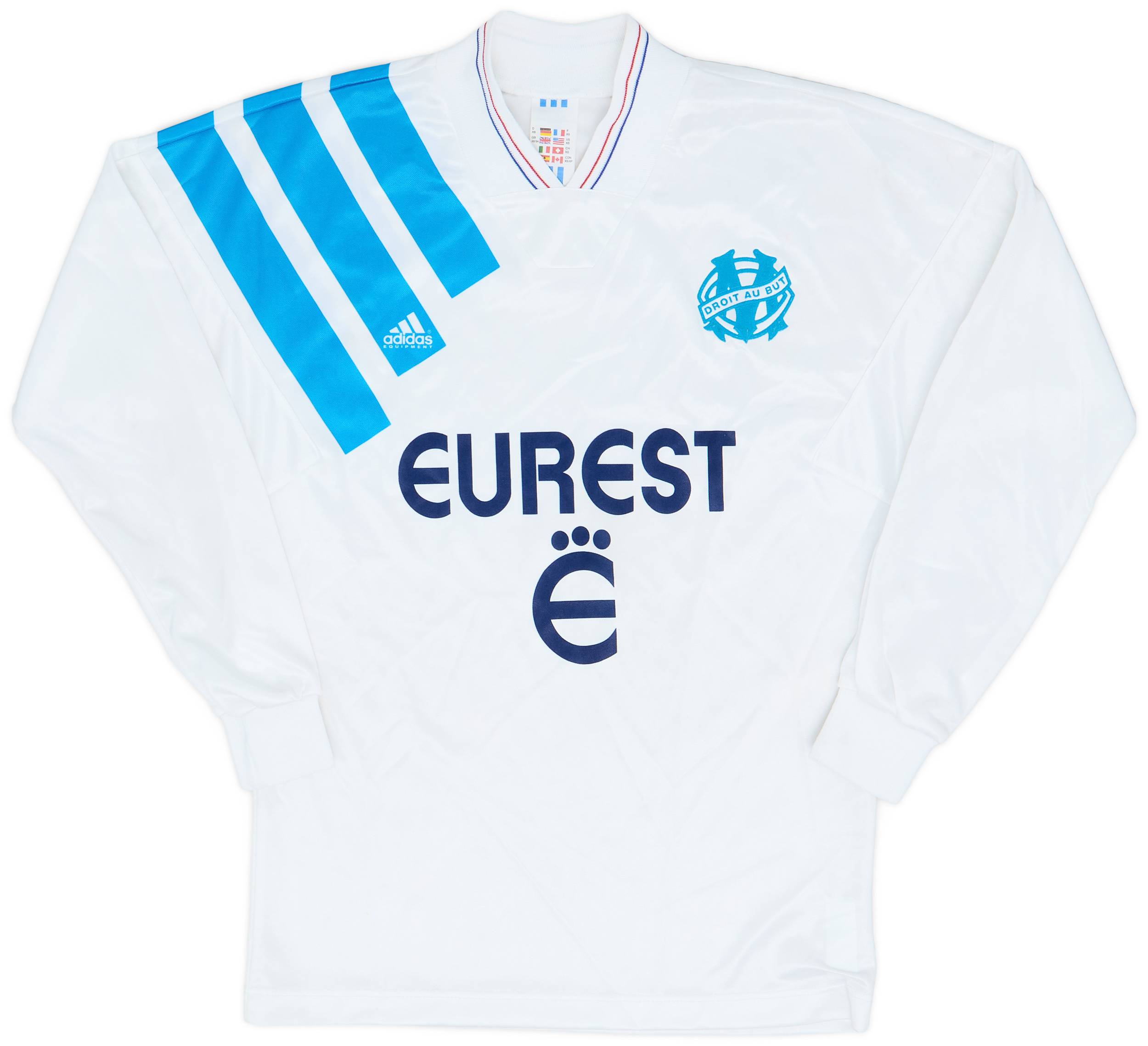 1993-94 Olympique Marseille Home L/S Shirt - 8/10 - (XS)