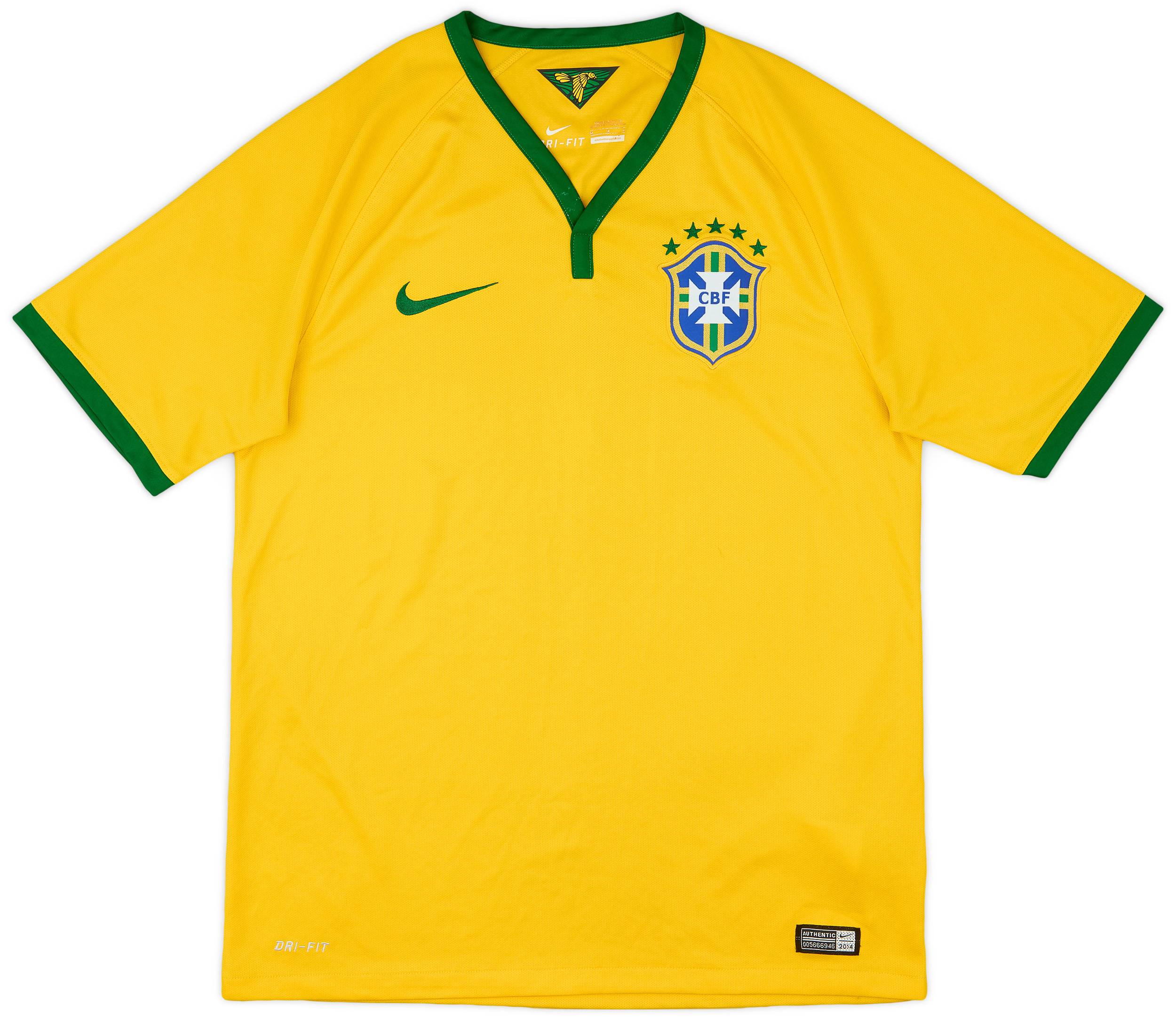 2014-15 Brazil Home Shirt - 7/10 - (M)