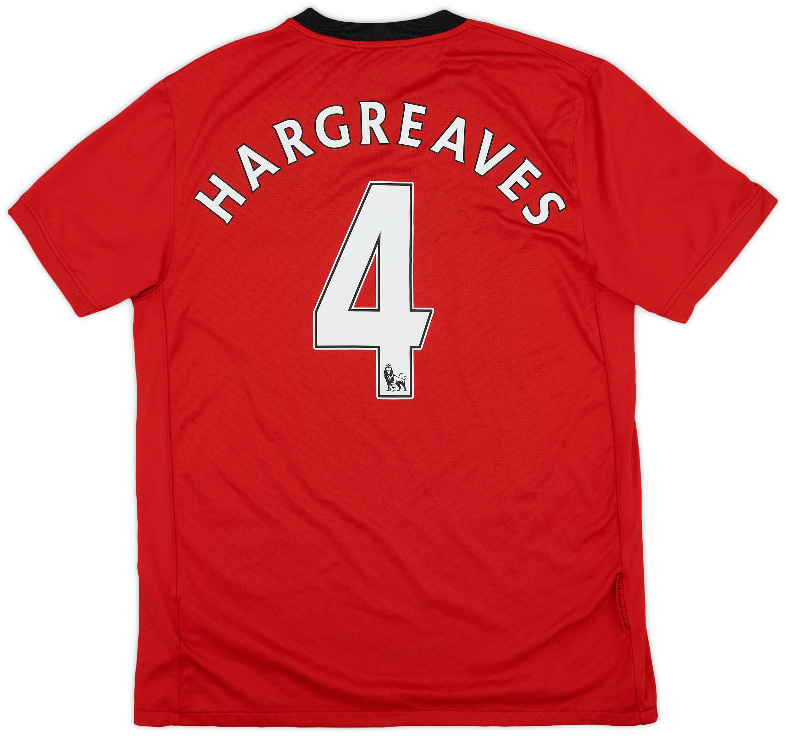2009-10 Manchester United Home Shirt Hargreaves #4 - 7/10 - (L)