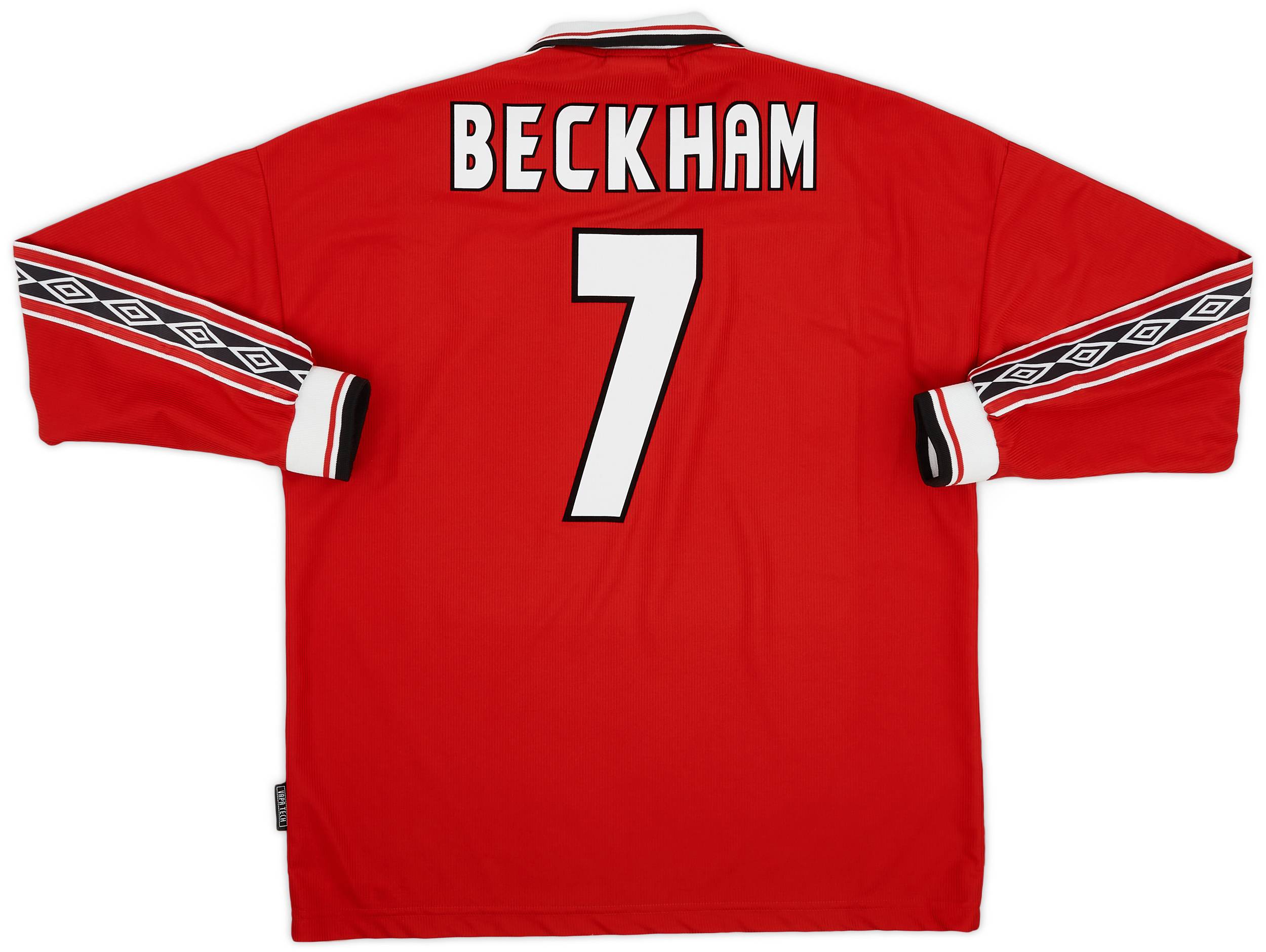 1998 00 Manchester United Home L S Shirt Beckham 7 8 10 XL