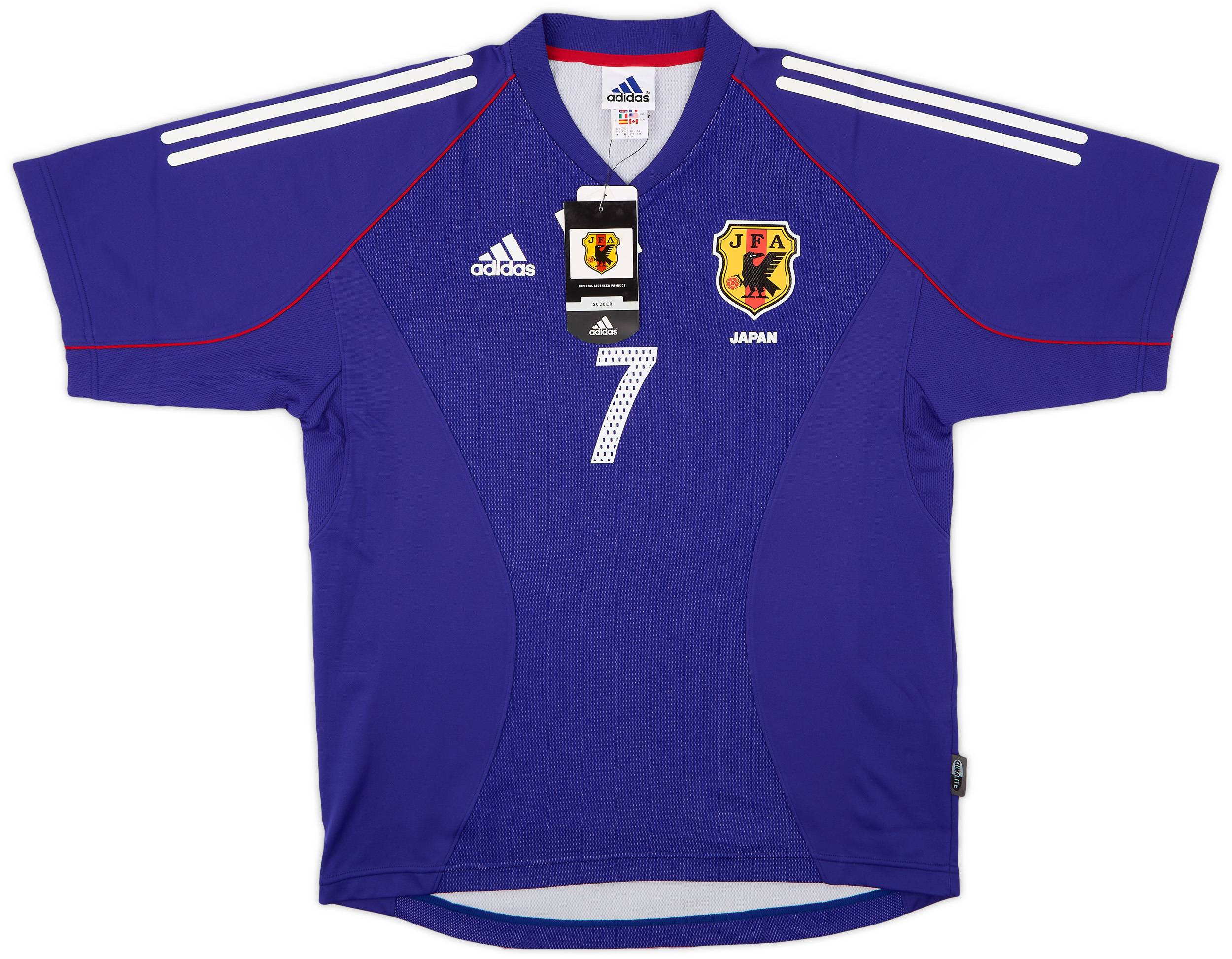 2002年adidas 日本代表 サッカーシャツ 7番NAKATA ADIDAS JAPAN 2002 HOME `NAKATA` JERSEY - Soccer Plus