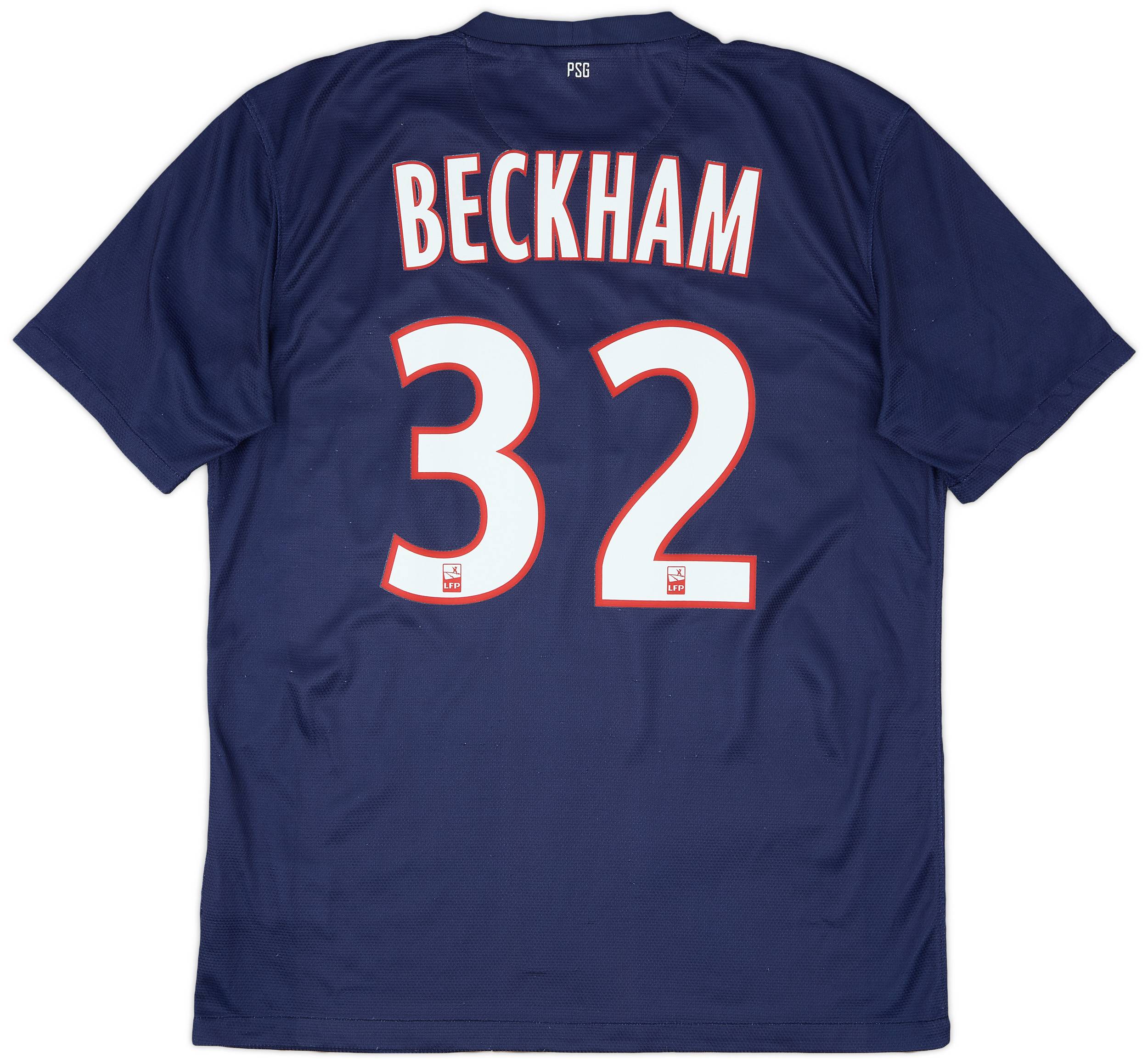 2012-13 Paris Saint-Germain Home Shirt Beckham #32 - 7/10 - (M)