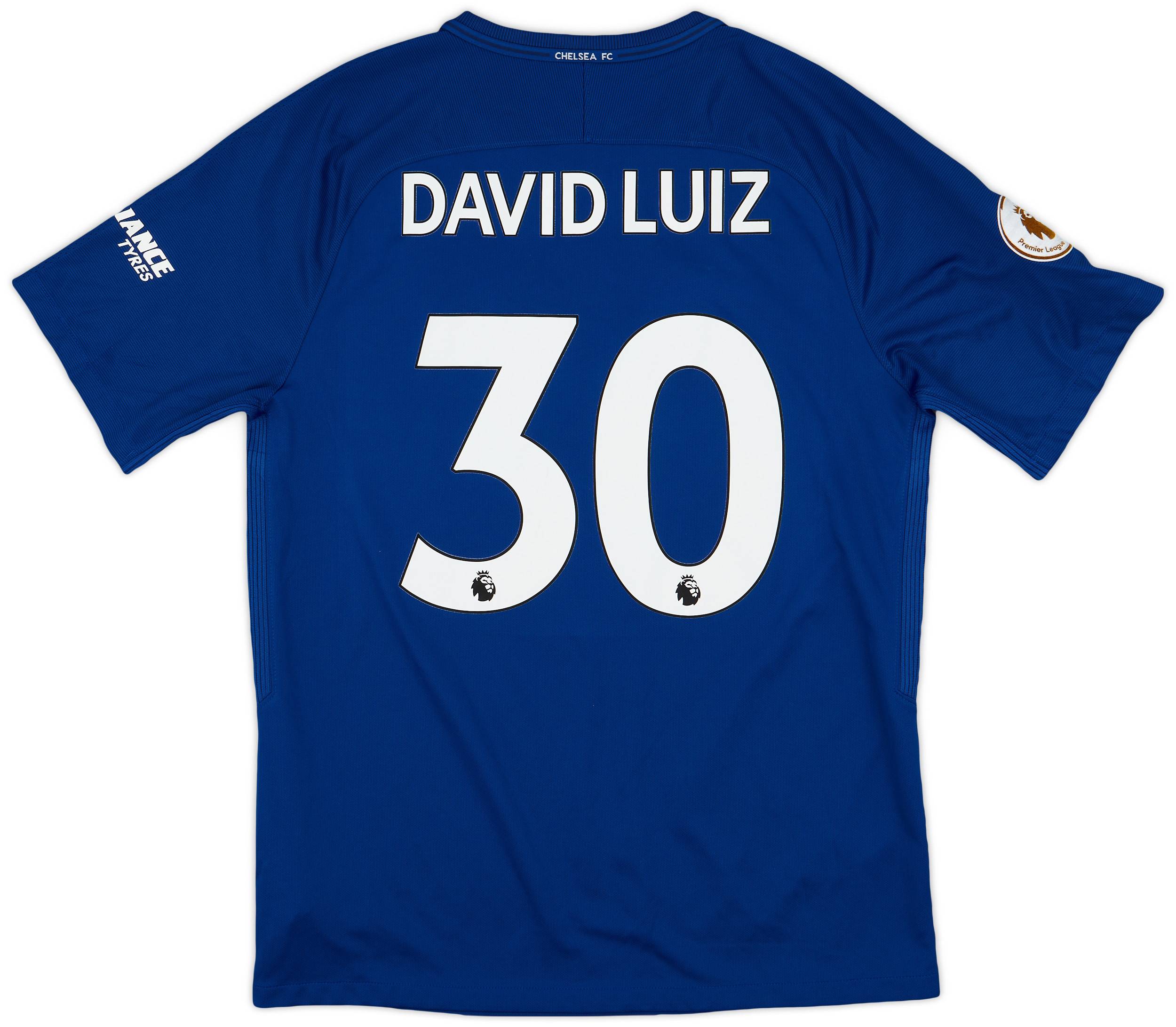 2017-18 Chelsea Home Shirt David Luiz #30 - 8/10 - (L)